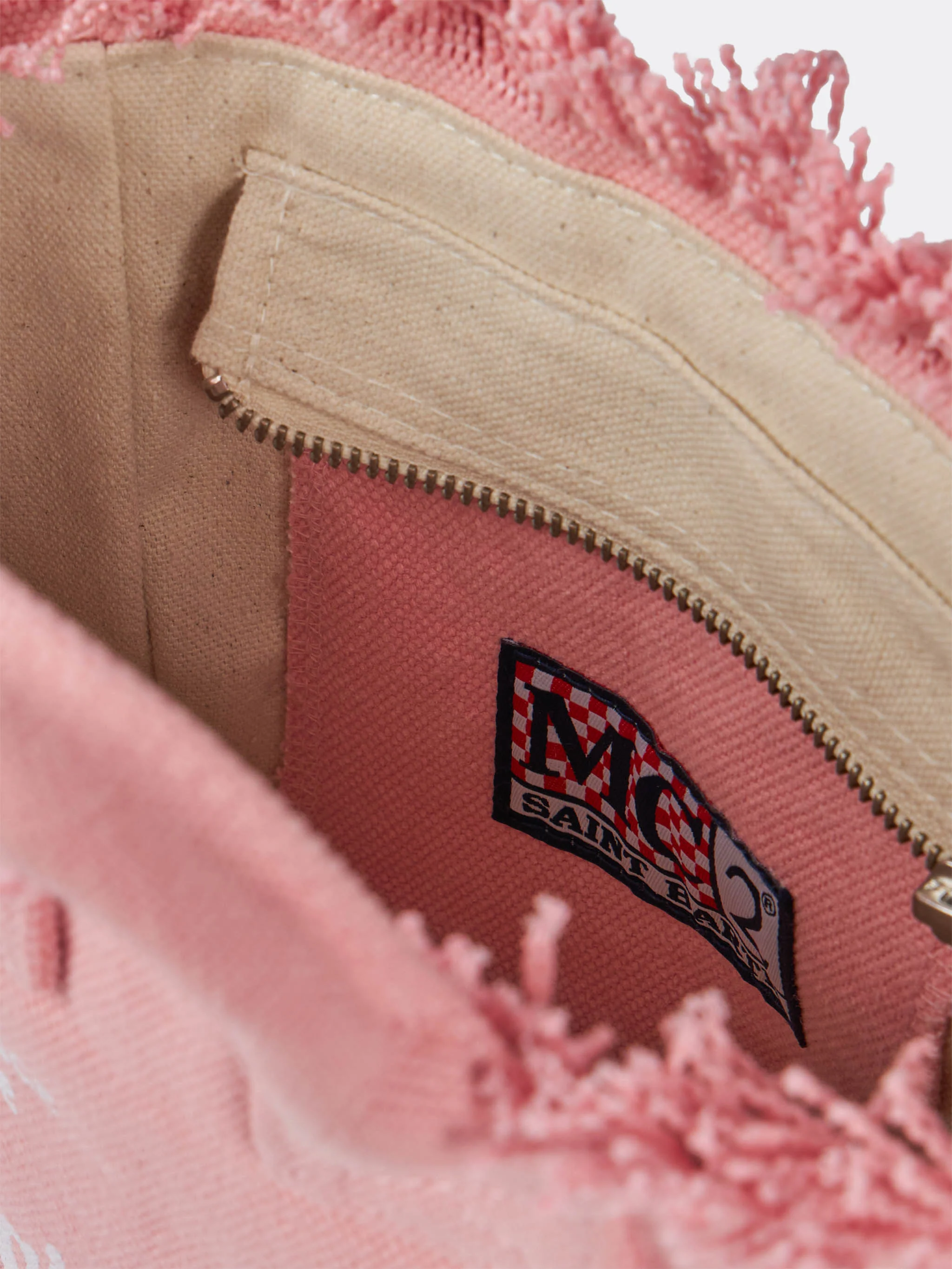 Pink cotton canvas Mini Vanity bag - Image 6