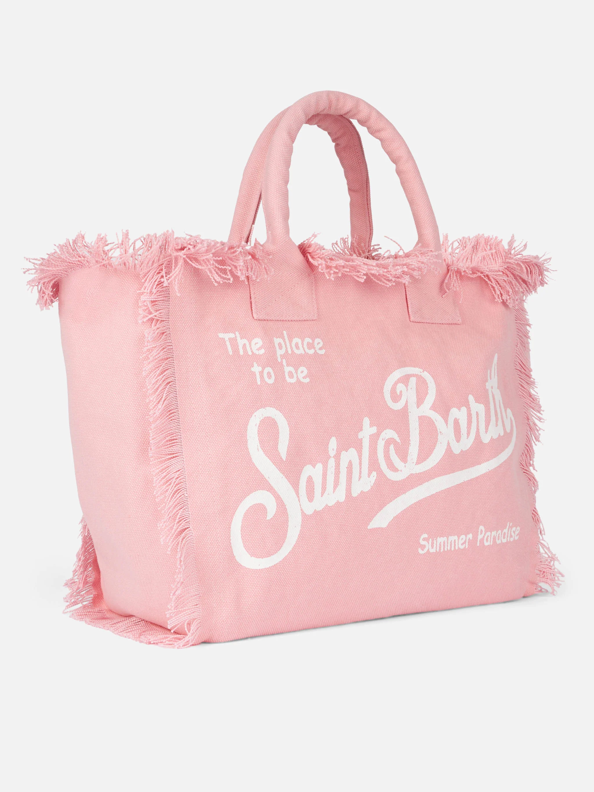 Pink cotton canvas Vanity tote bag - Image 3