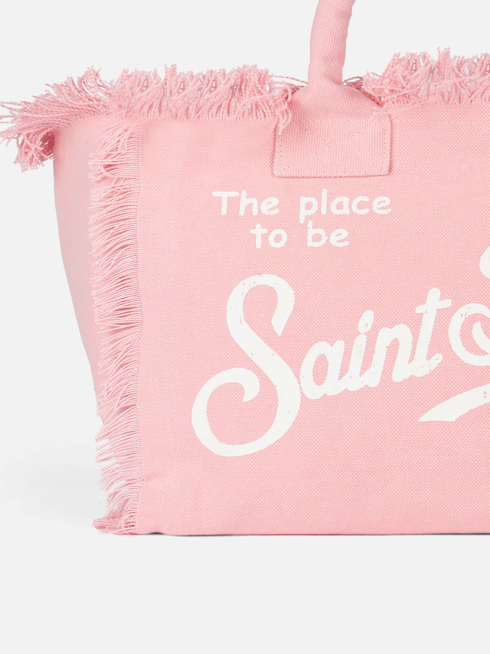 Pink cotton canvas Vanity tote bag - Image 4