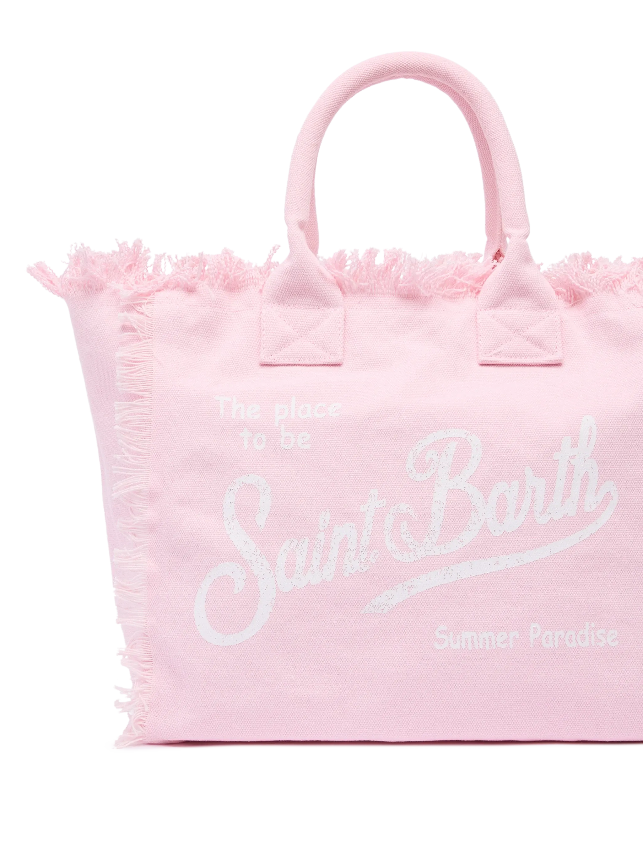 Pink cotton canvas Vanity tote bag - Image 3