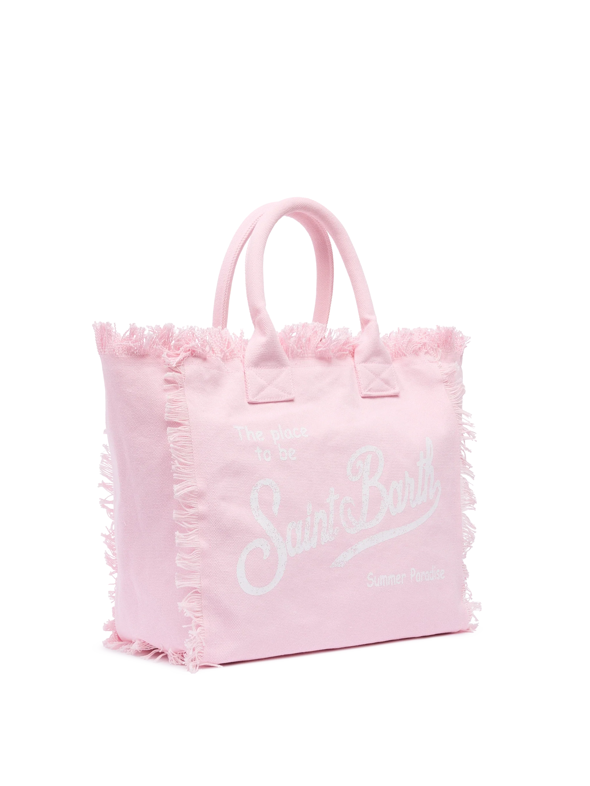 Pink cotton canvas Vanity tote bag - Image 4