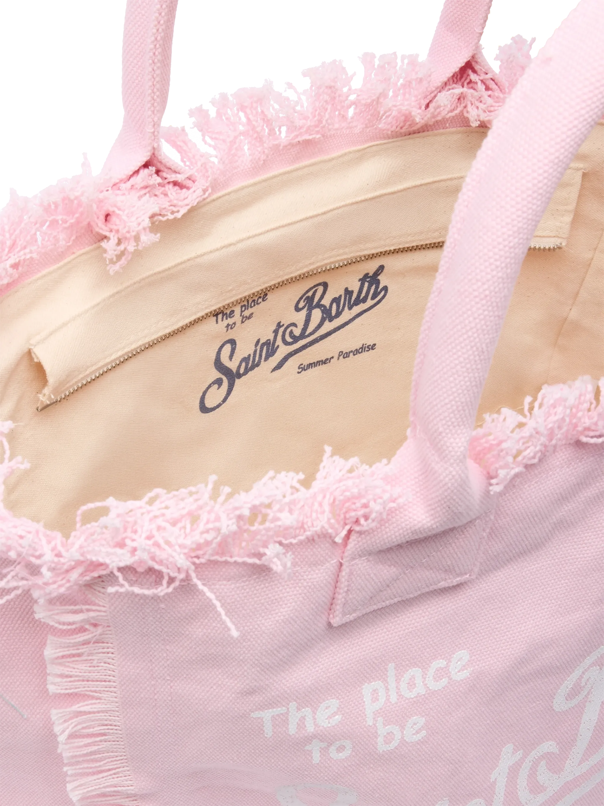Pink cotton canvas Vanity tote bag - Image 5