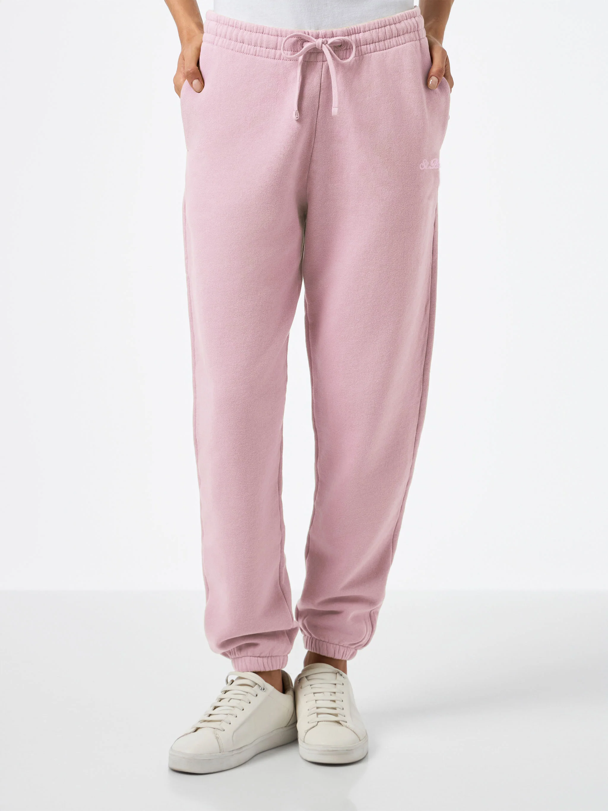Pink cotton fleece jogger pants Odalys - Image 2