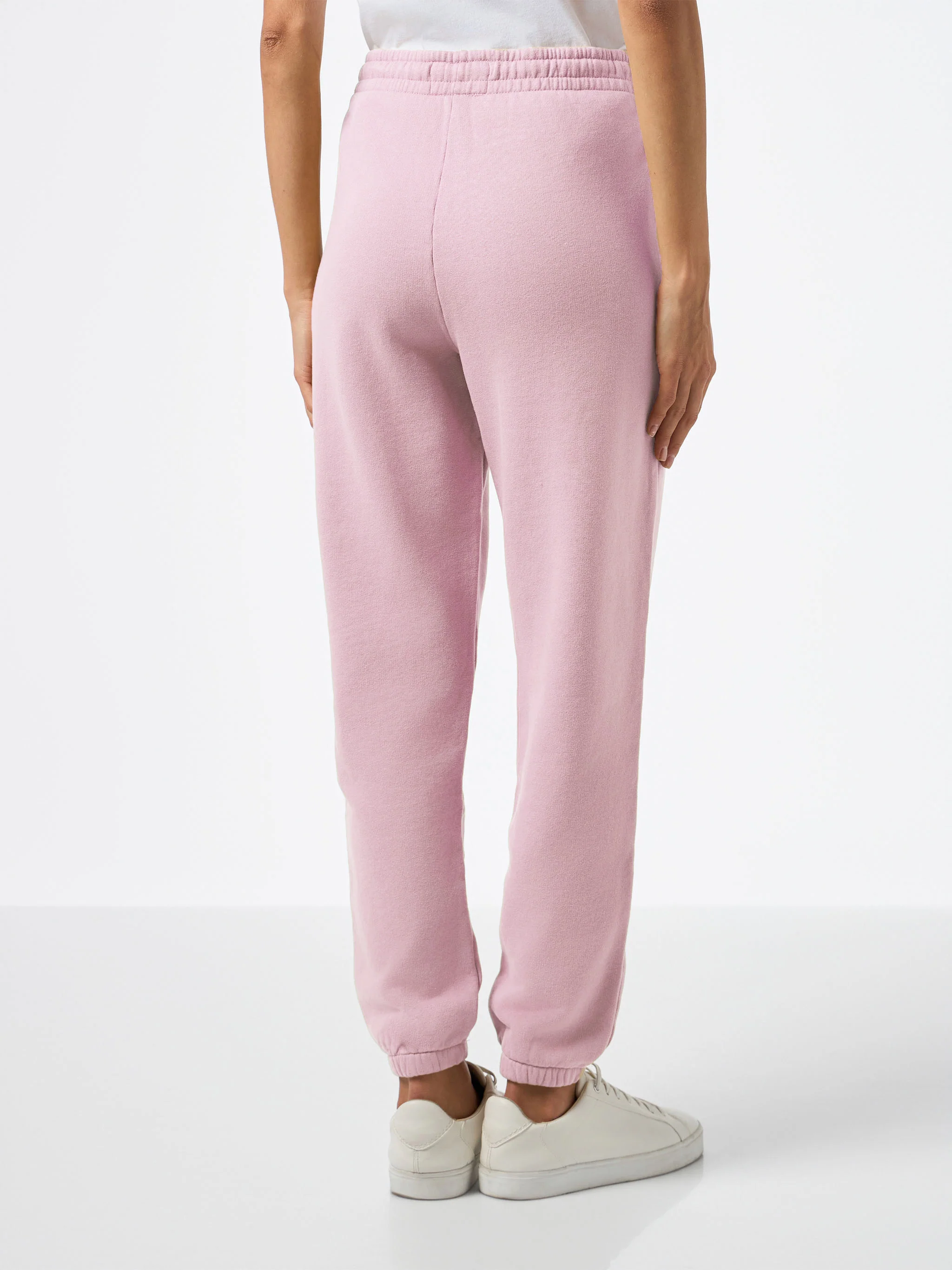Pink cotton fleece jogger pants Odalys - Image 3