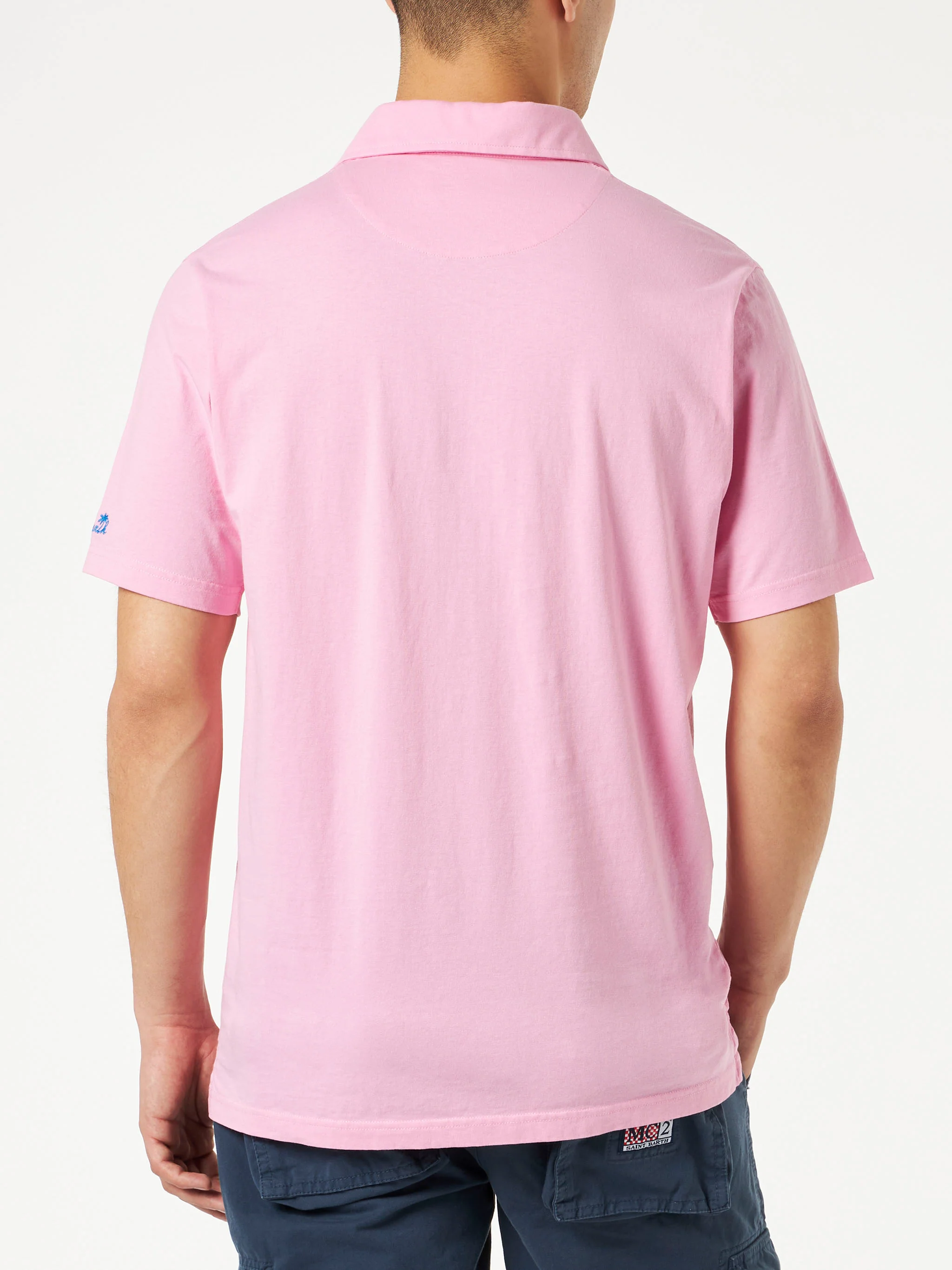 Brighton pink jersey polo shirt - Image 3