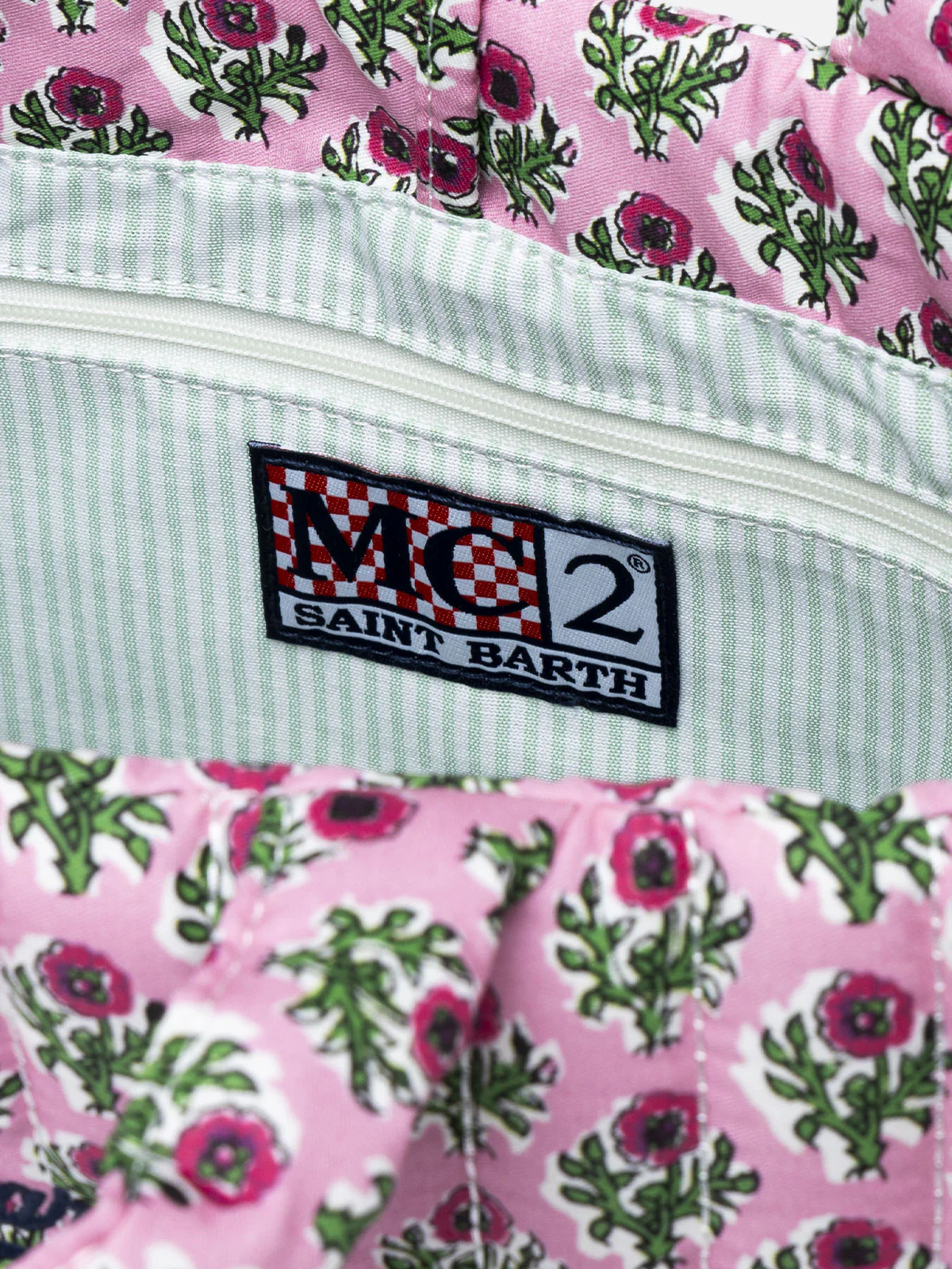Pink flower quilted Soft Tote Mid bag - Image 6