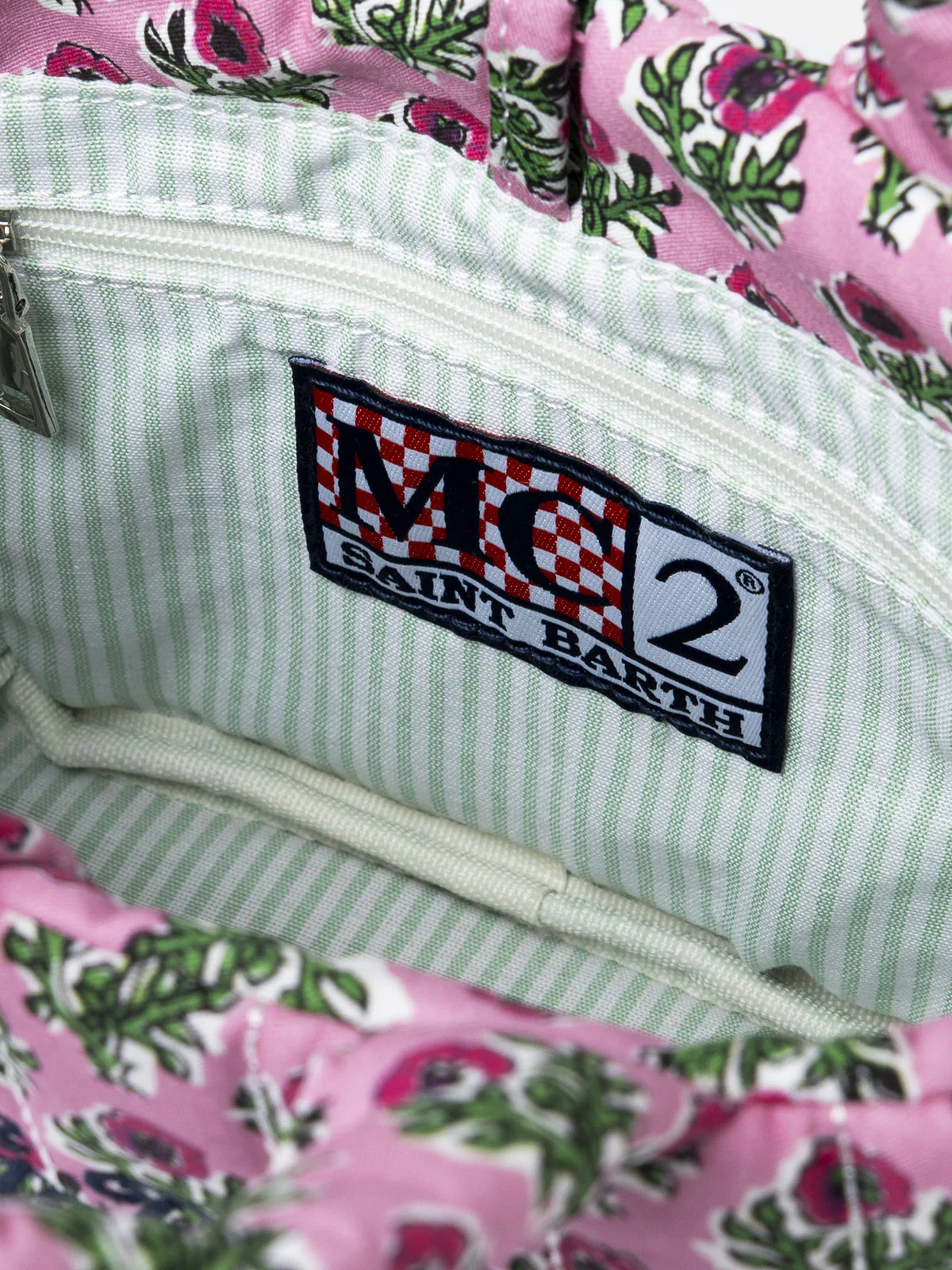 Pink flower quilted Soft Tote Mini bag - Image 6