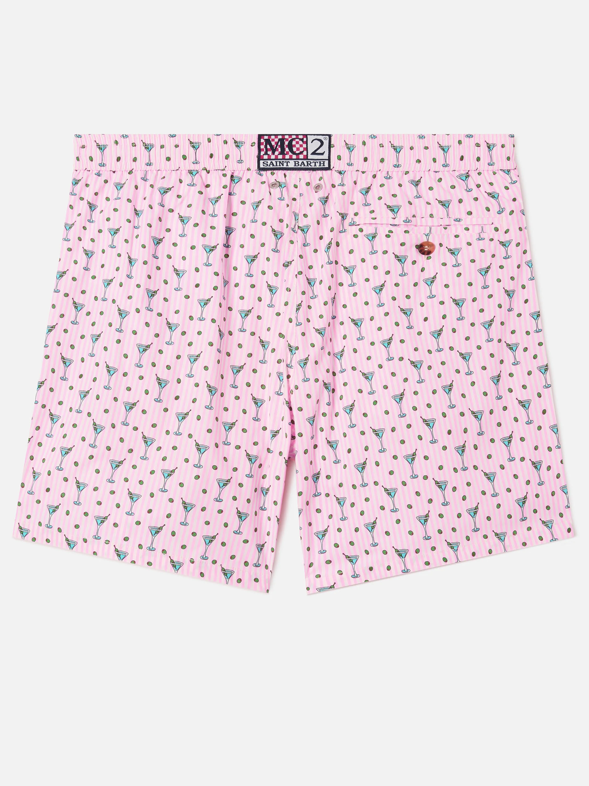Pink Lighting Micro swim shorts with all-over cocktail print - Image 2