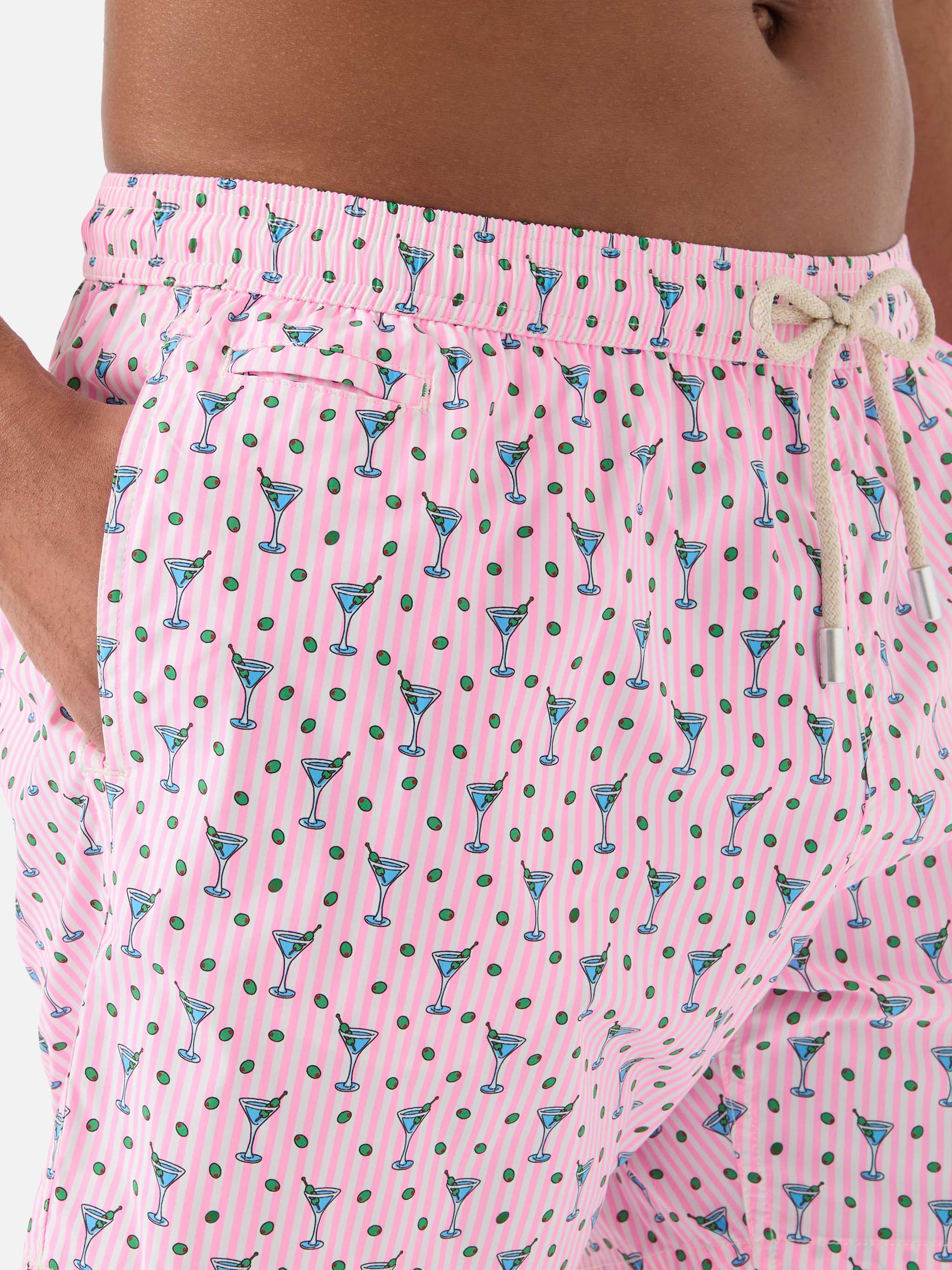 Pink Lighting Micro swim shorts with all-over cocktail print - Image 4