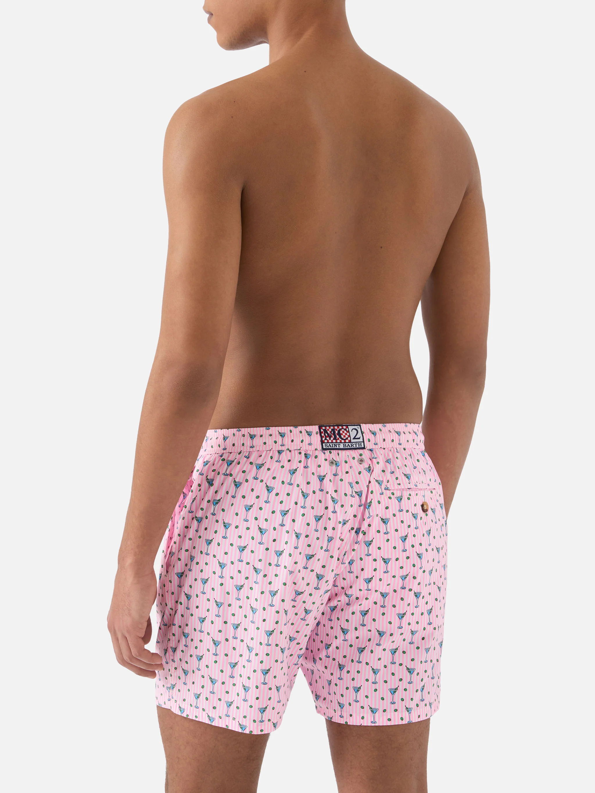 Pink Lighting Micro swim shorts with all-over cocktail print - Image 5