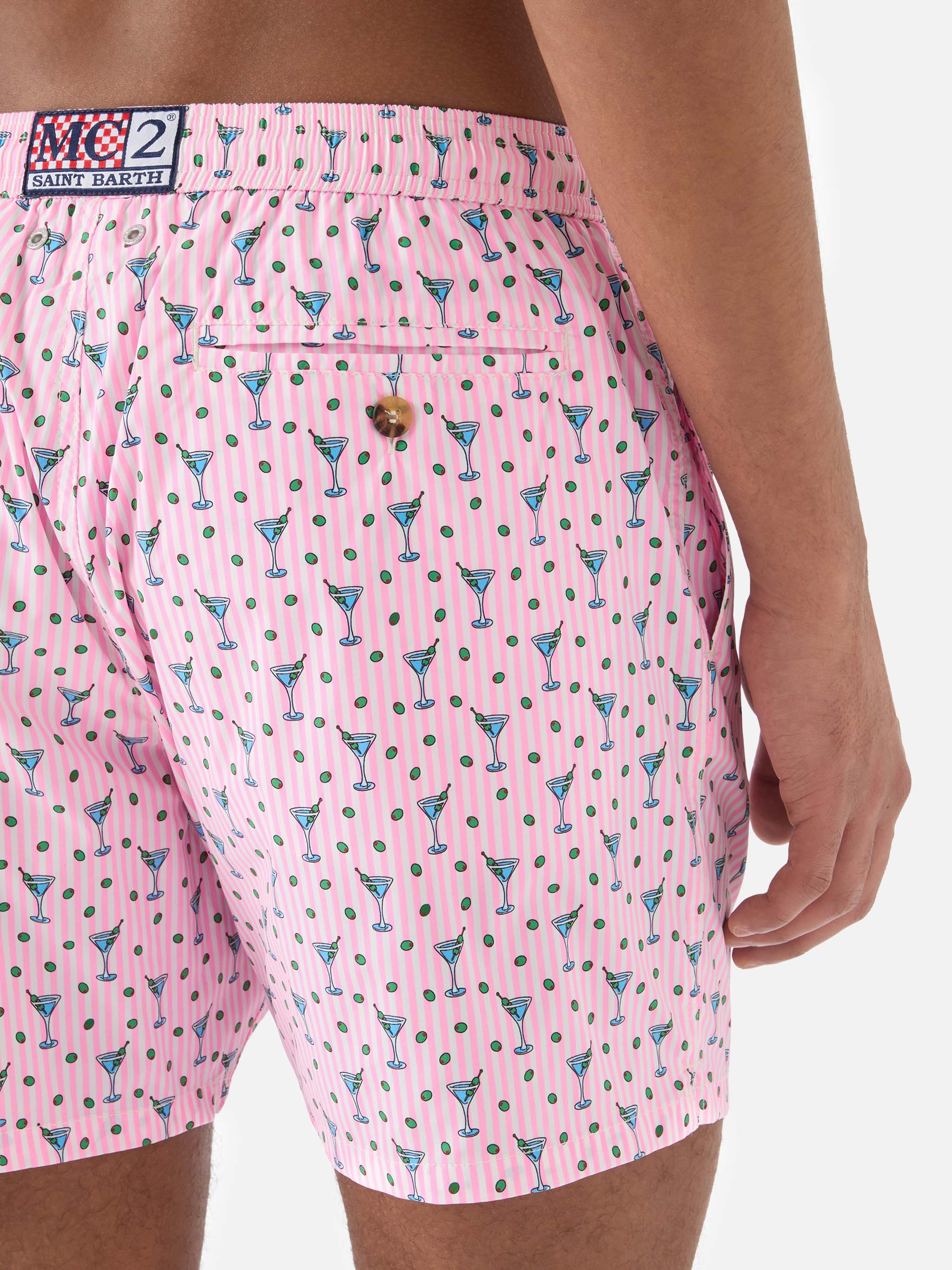 Pink Lighting Micro swim shorts with all-over cocktail print - Image 6