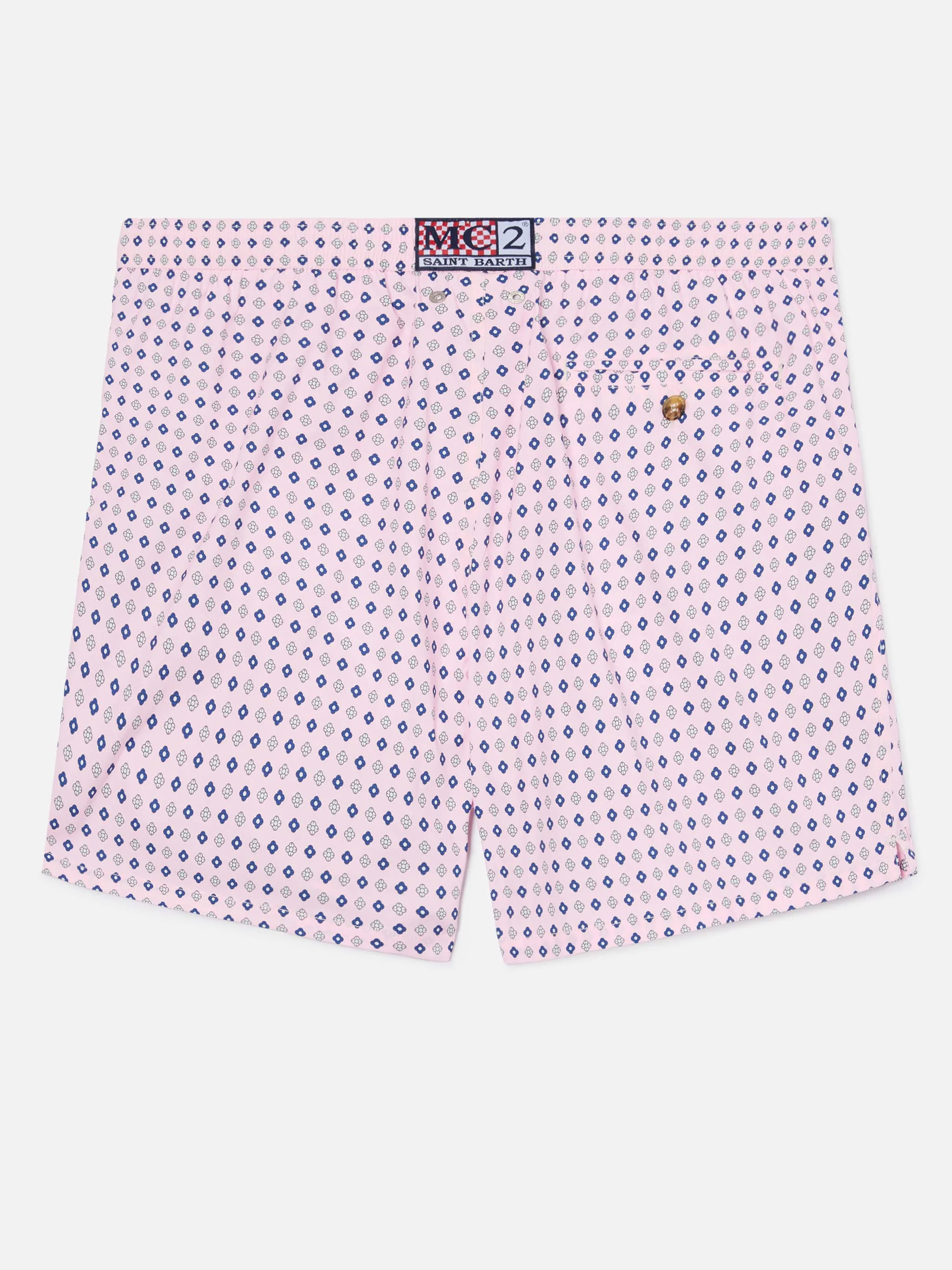 Pink Lighting Micro swim shorts with all-over geometric print - Image 2