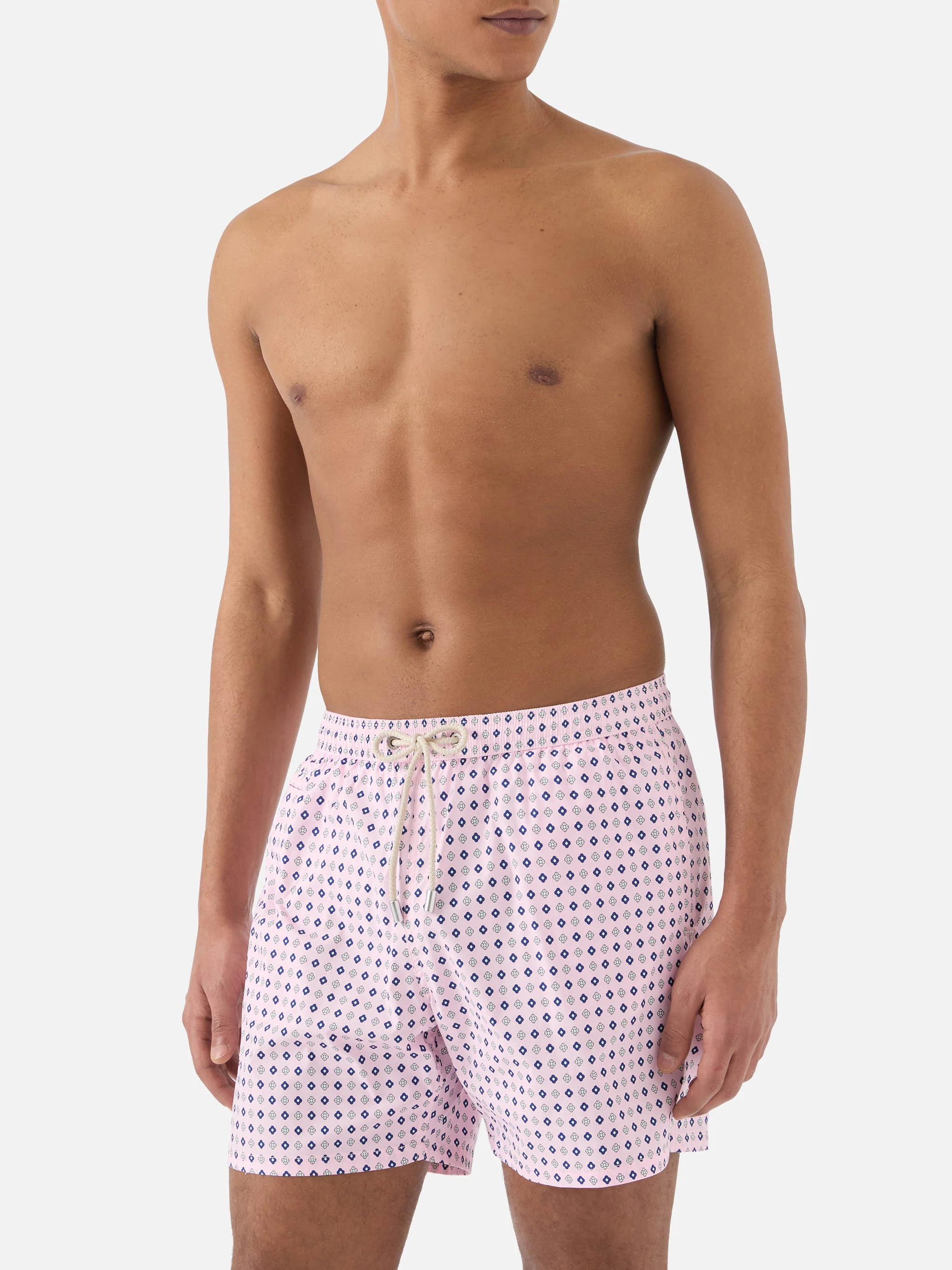 Pink Lighting Micro swim shorts with all-over geometric print - Image 3