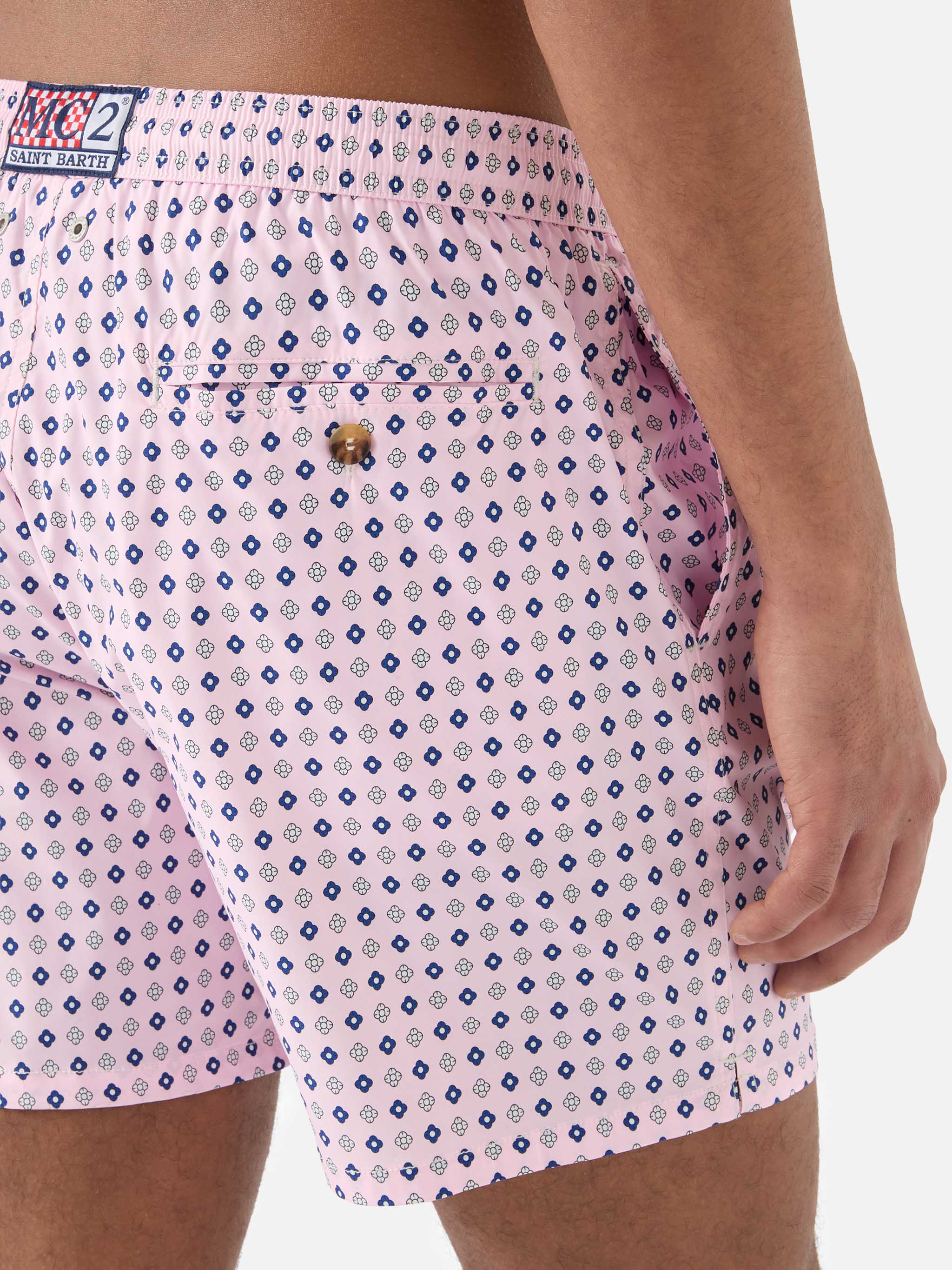 Pink Lighting Micro swim shorts with all-over geometric print - Image 6