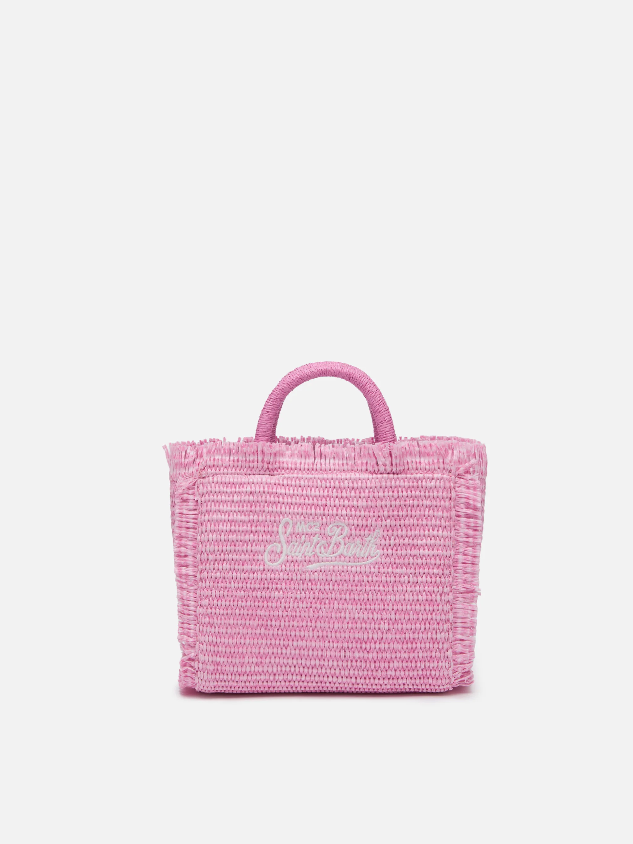 Pink Mini Vanity Straw effect bag - Image 5