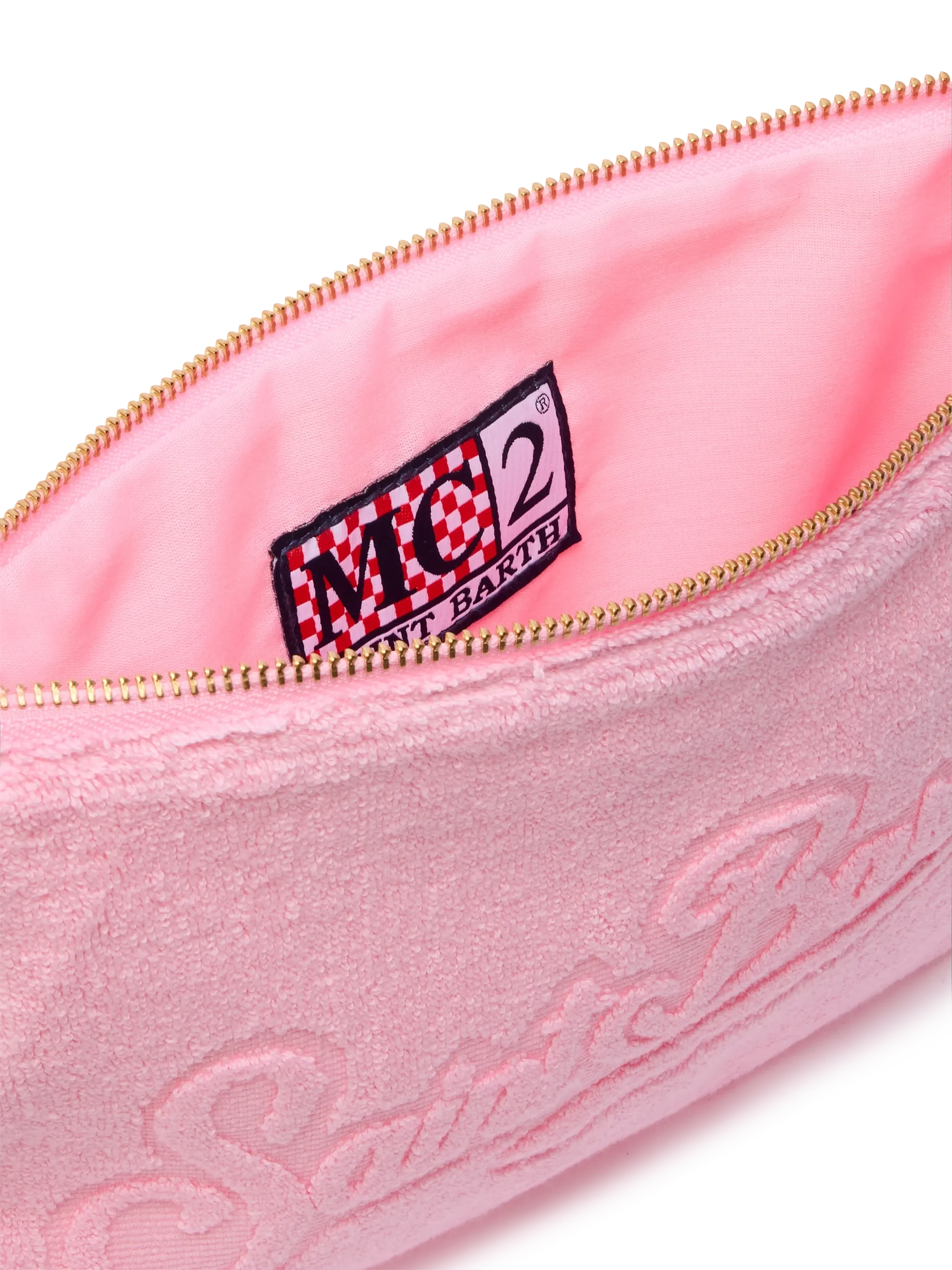 Pink Pareasy pochette with jacquard Saint Barth logo - Image 4