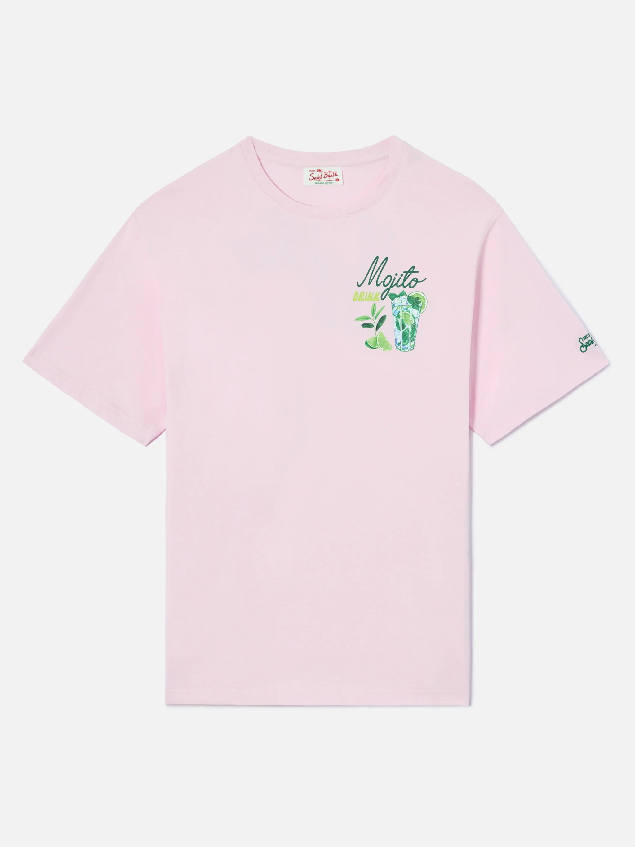 Pink Portland t-shirt with Mojito Drink illustration - Image 5