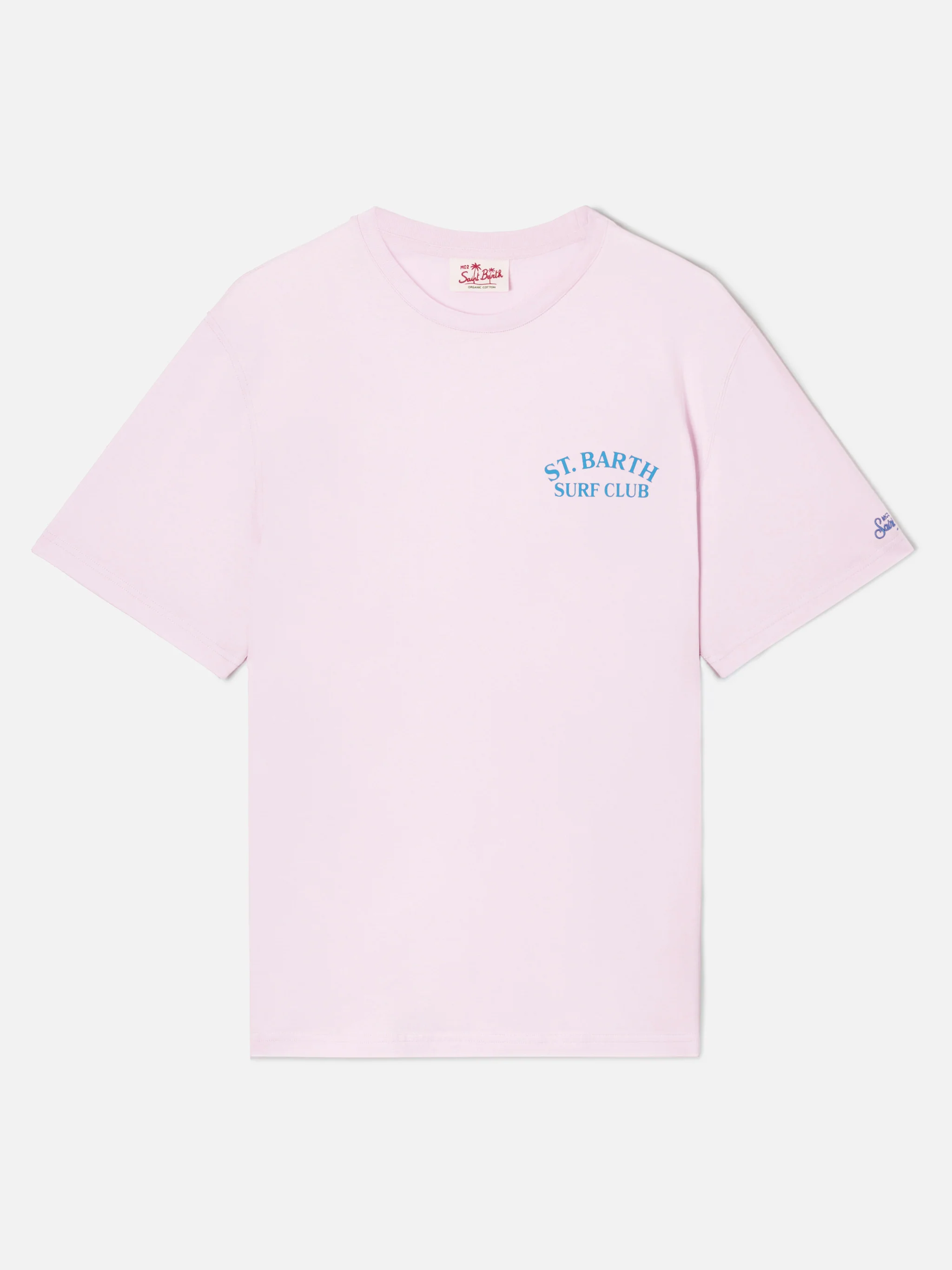 Pink Portland t-shirt with St. Barth Surf Club print - Image 5
