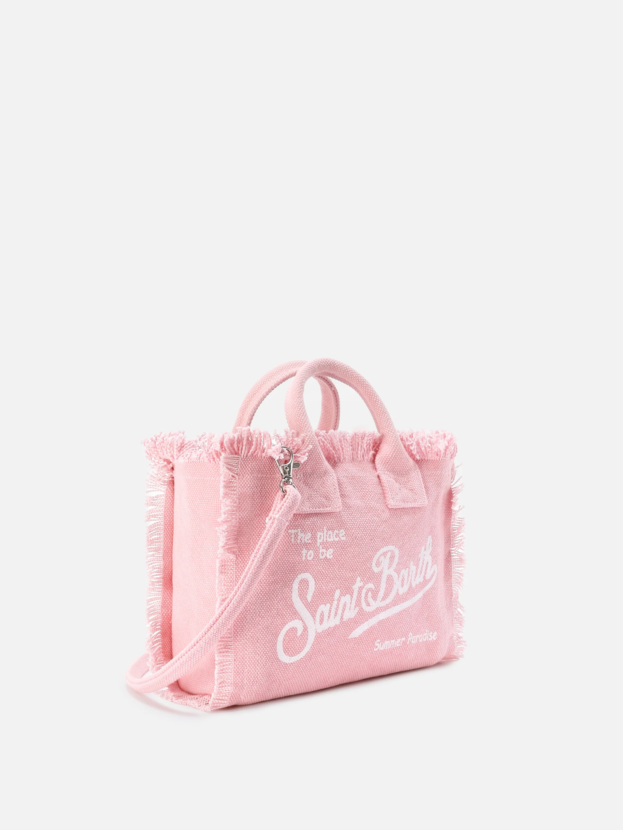 Pink solid color canvas Vanity mini bag - Image 3