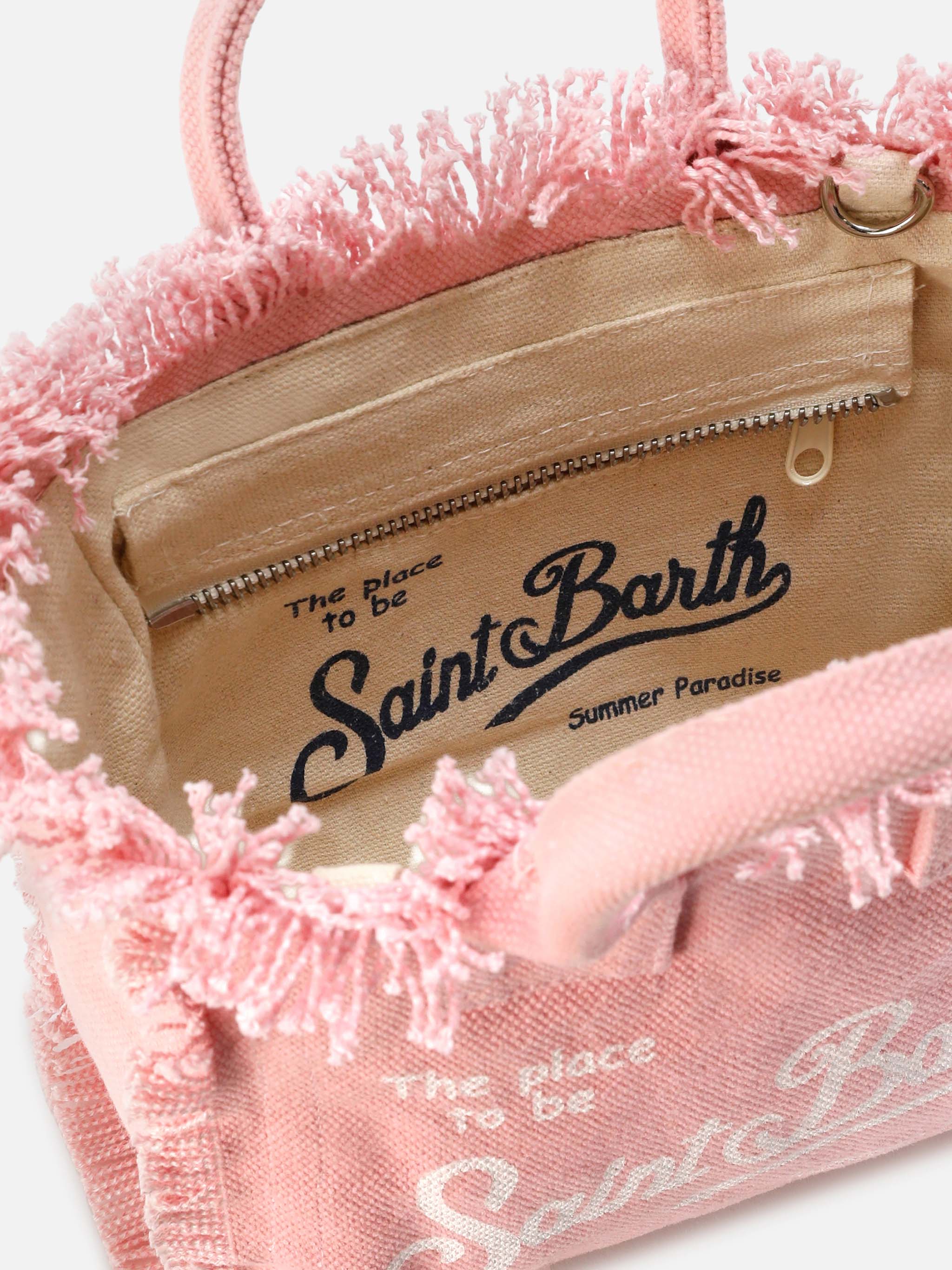 Pink solid color canvas Vanity mini bag - Image 4