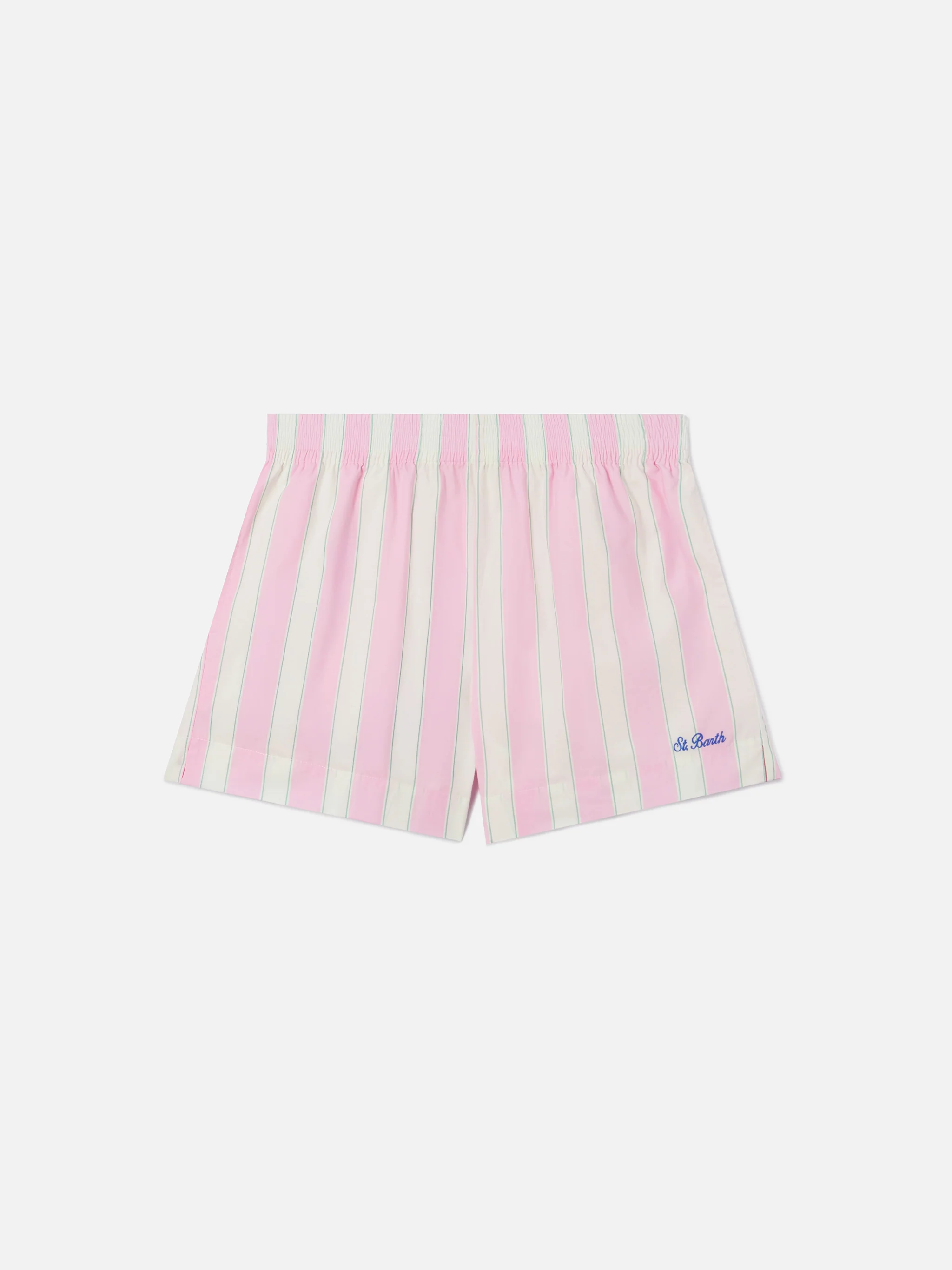 Pink striped Meave cotton shorts - Image 5