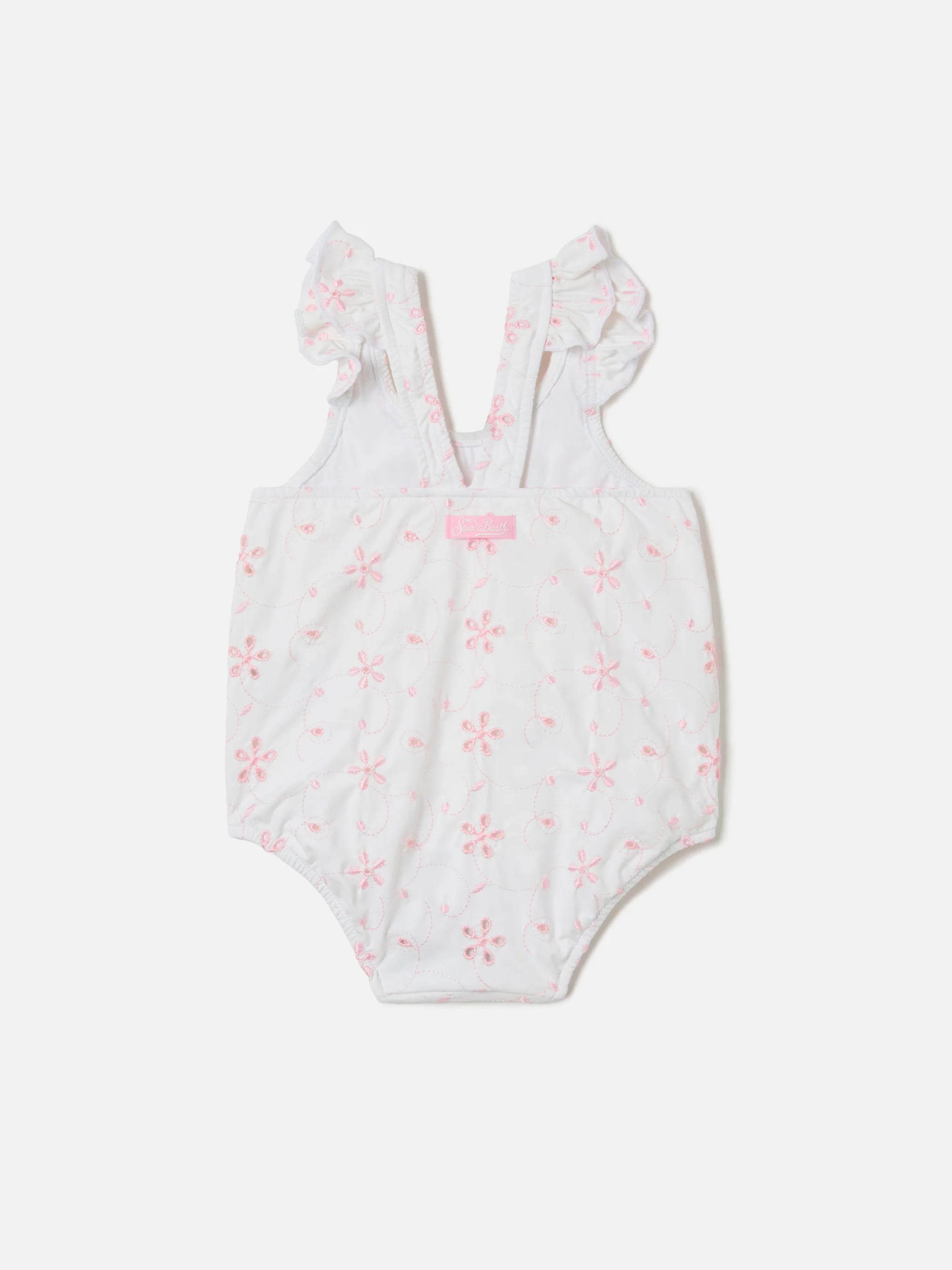 Pinkie one-piece swimsuit in embroidered sangallo - Image 2