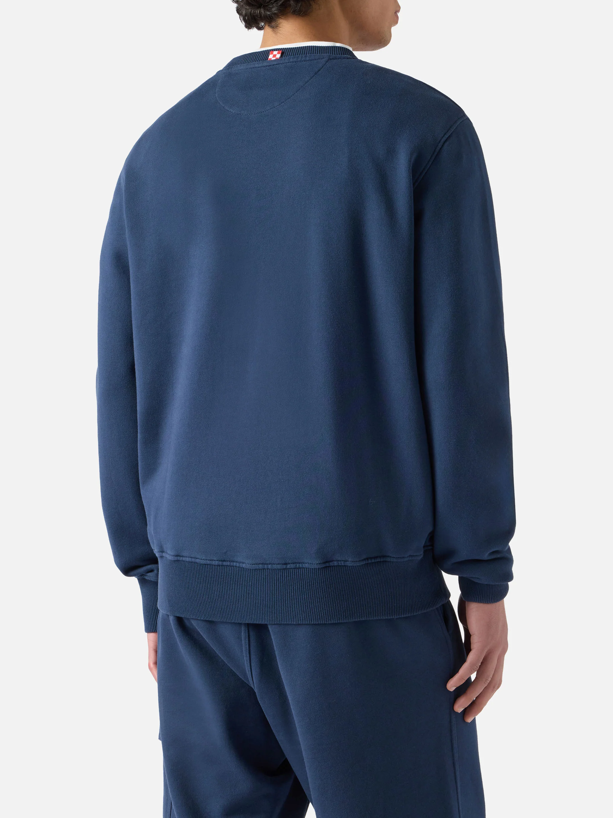Navy blue Ponza sweatshirt in cotton with St. Barth embroidery - Image 3