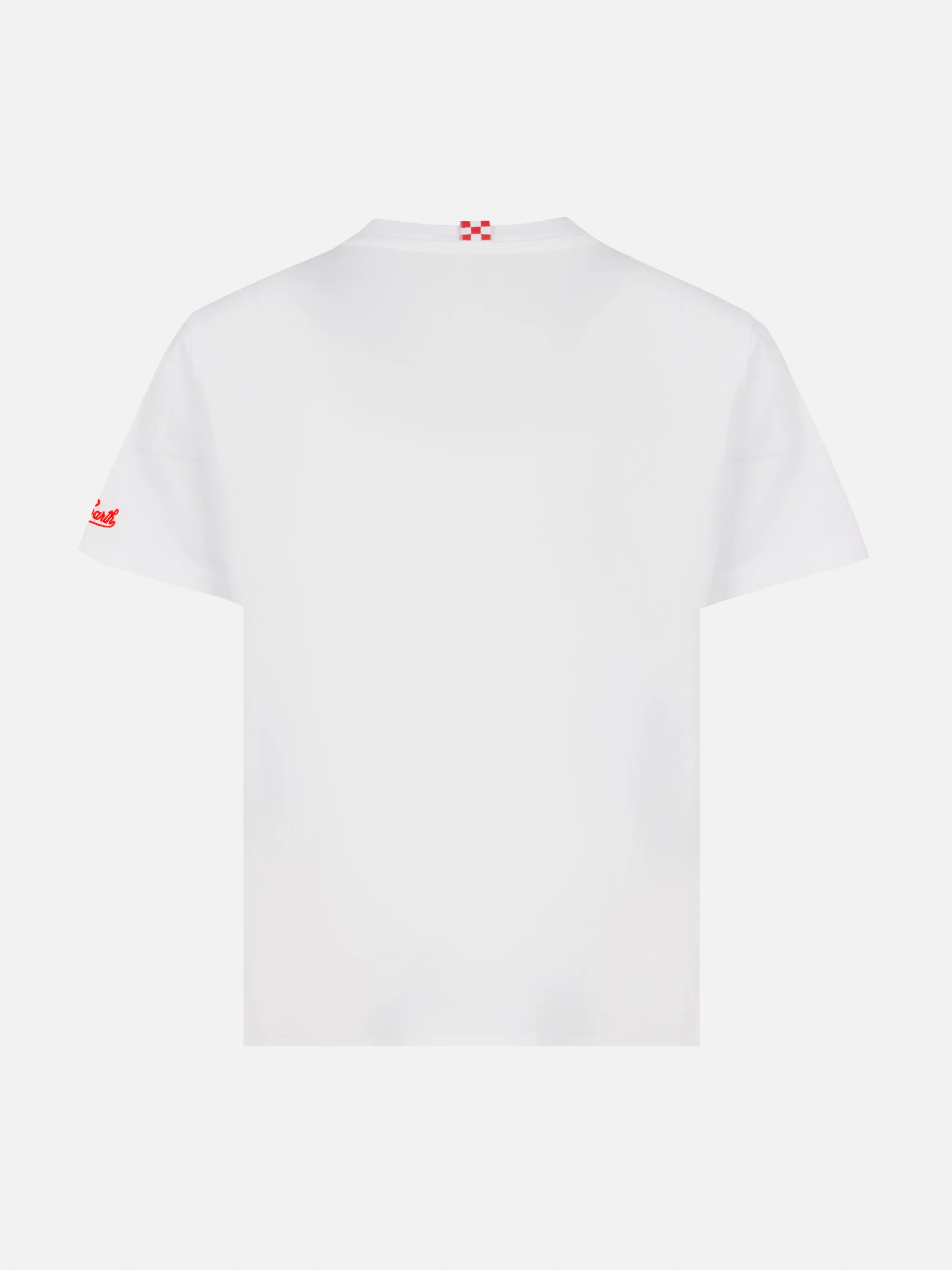 Portofino Jr cotton jersey t-shirt with Coi miei ci vuole pazienza  embroidery - Image 3