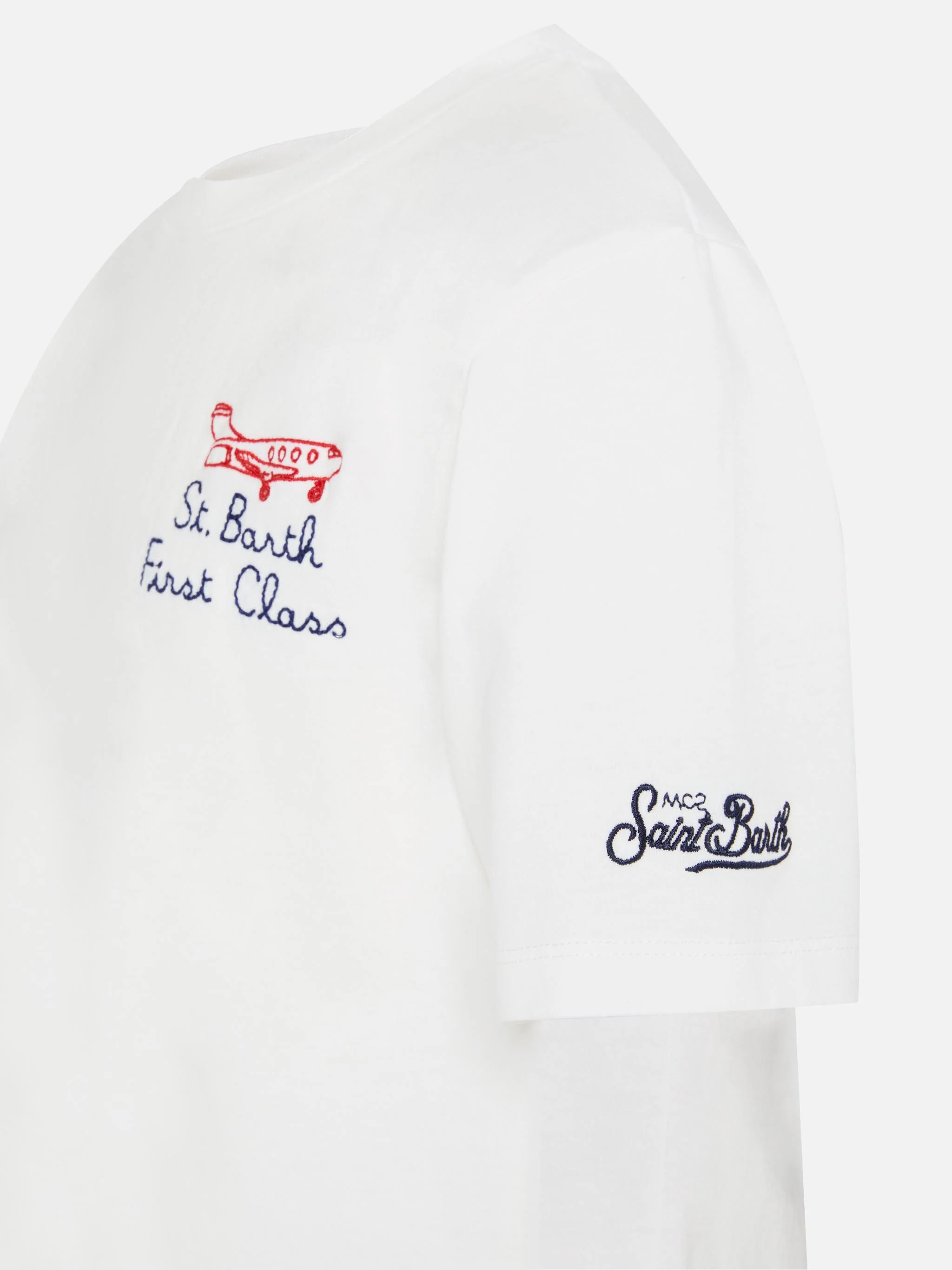 Portofino Jr cotton jersey t-shirt with First Class embroidery - Image 3