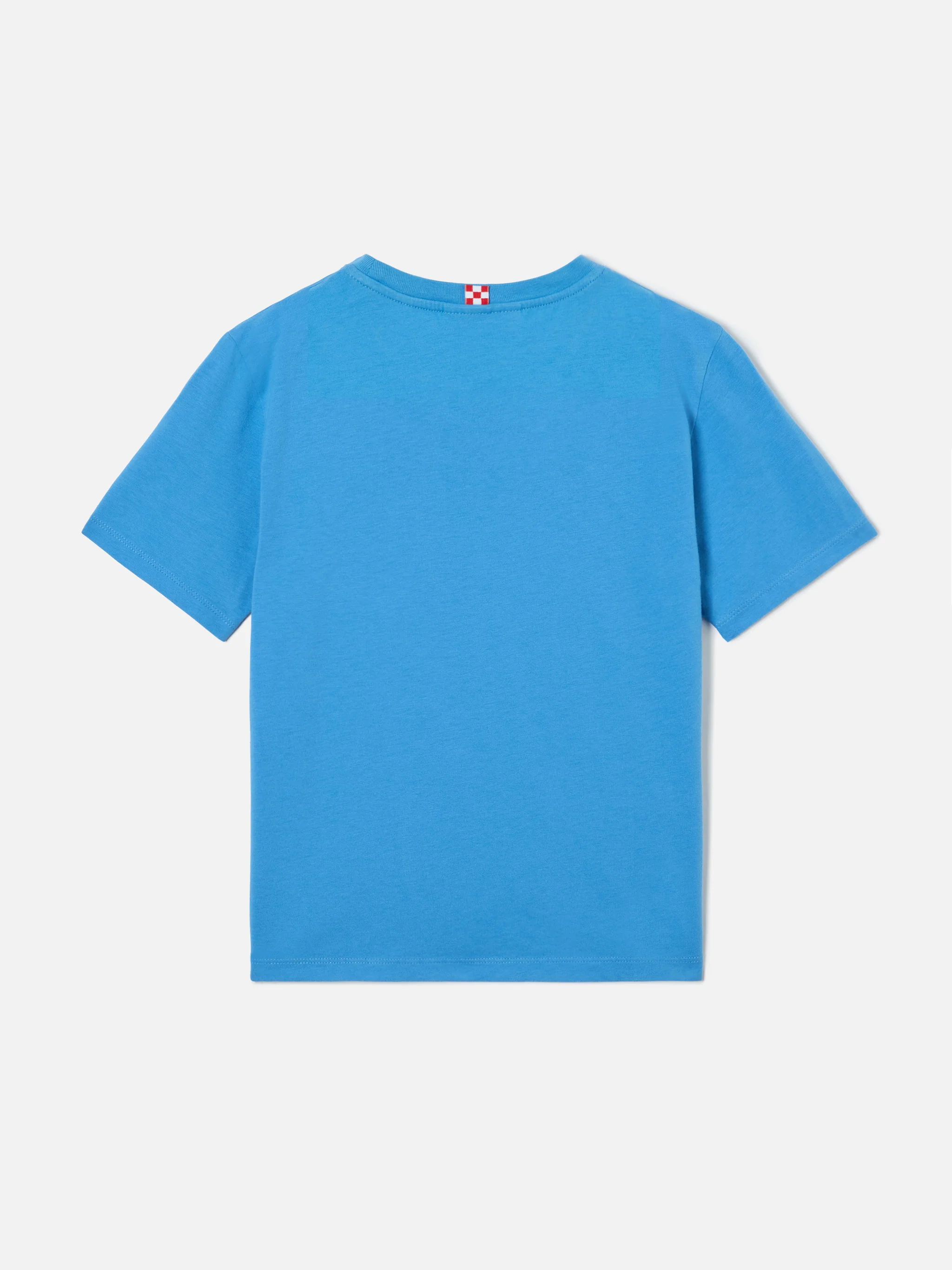 Powder blue Dover Jr t-shirt in pure cotton with embroidered logo - Image 3