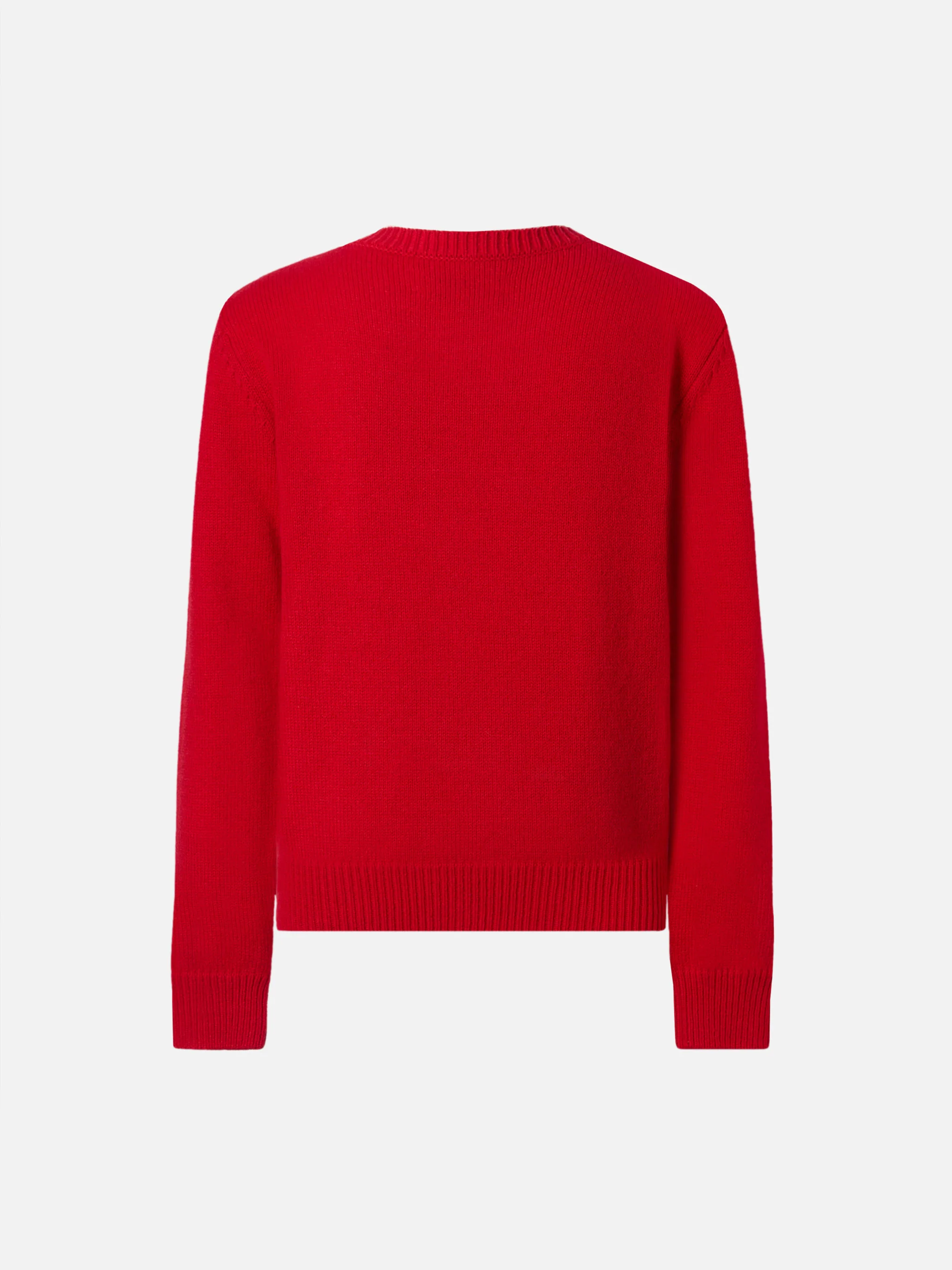 Princess cashmere-blend crewneck with Snoopy jacquard and velvet bow appliqué | PEANUTS SPECIAL EDITION - Image 3