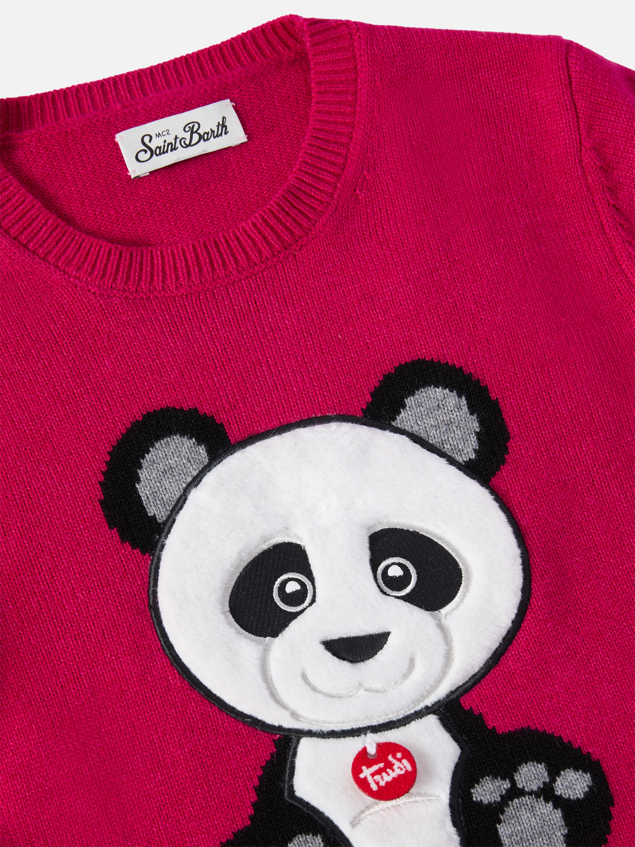 Princess cashmere-blend crewneck with Trudi panda patch | TRUDI SPECIAL EDITION - Image 2