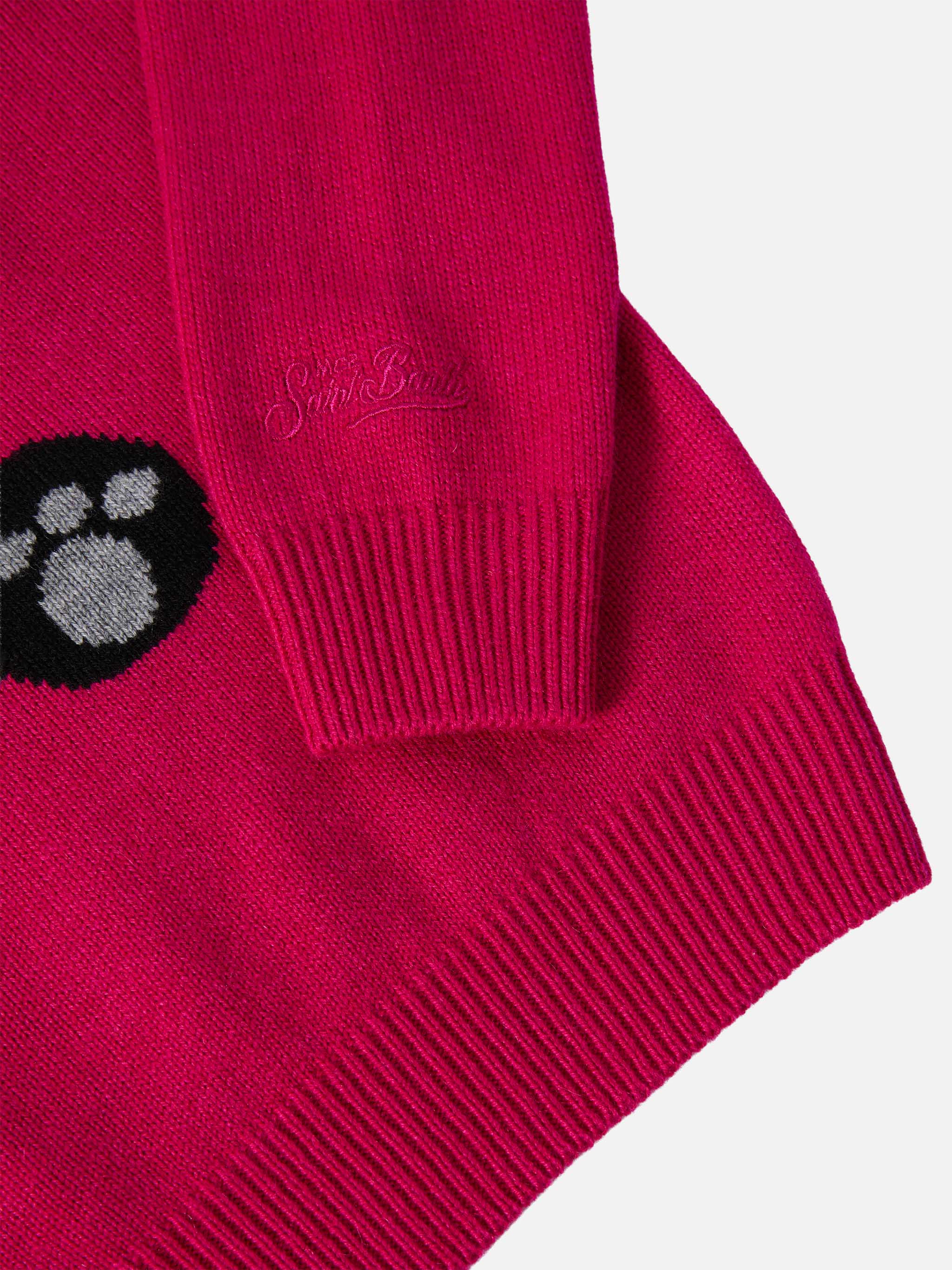 Princess cashmere-blend crewneck with Trudi panda patch | TRUDI SPECIAL EDITION - Image 4