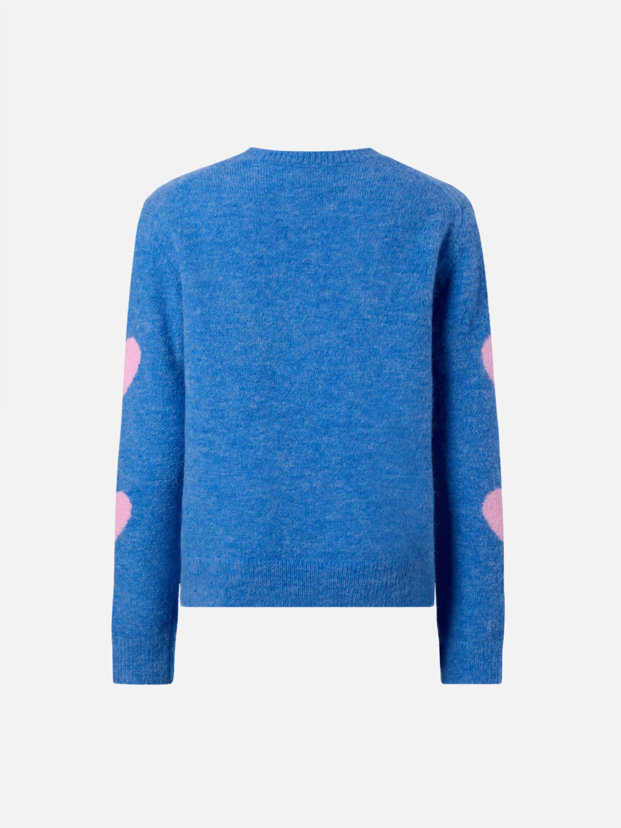 Princess stretch alpaca sweater with heart jacquard and Kissene frega embroidery - Image 2