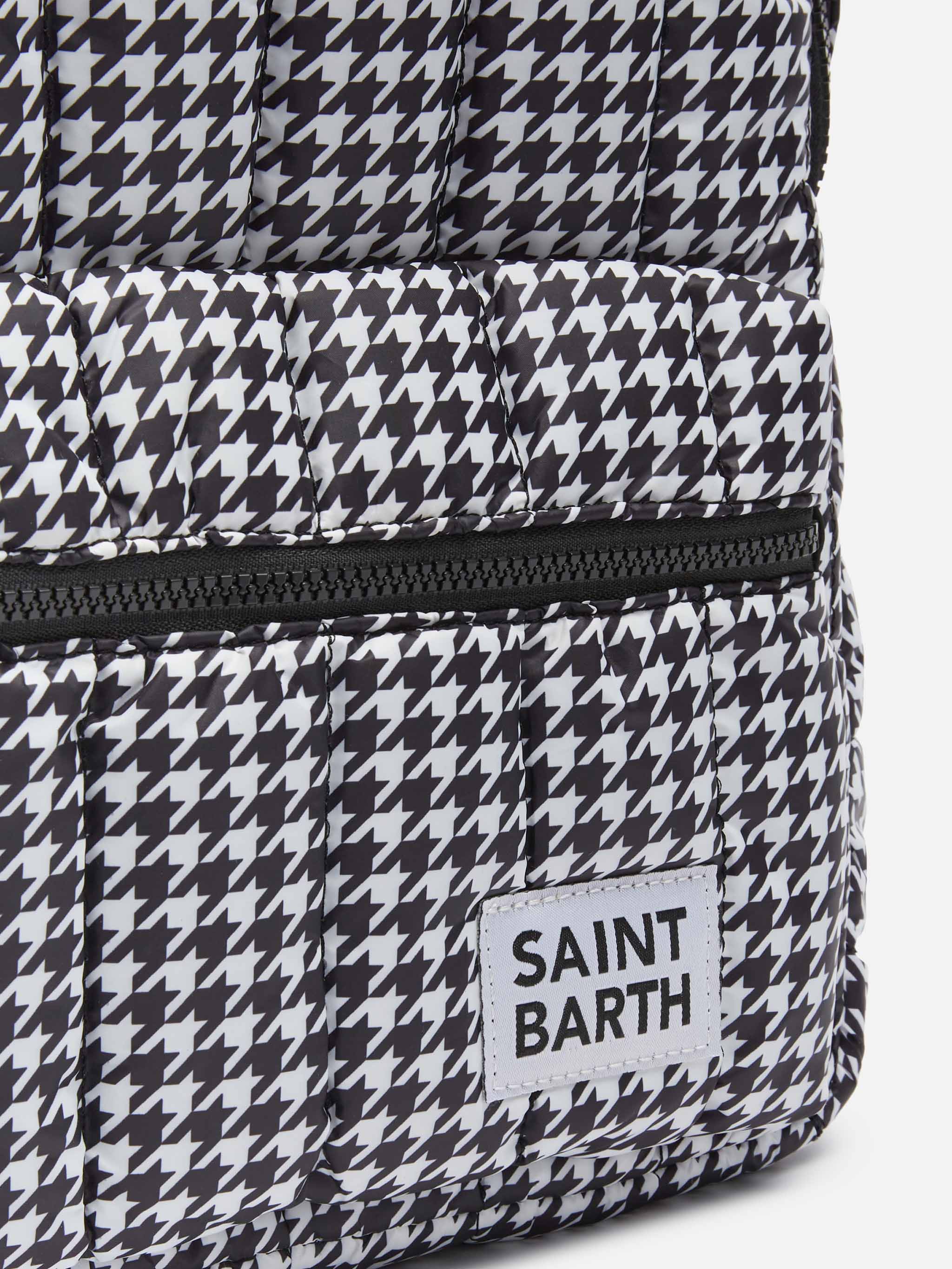 Puffer backpack with pied de poule print - Image 3