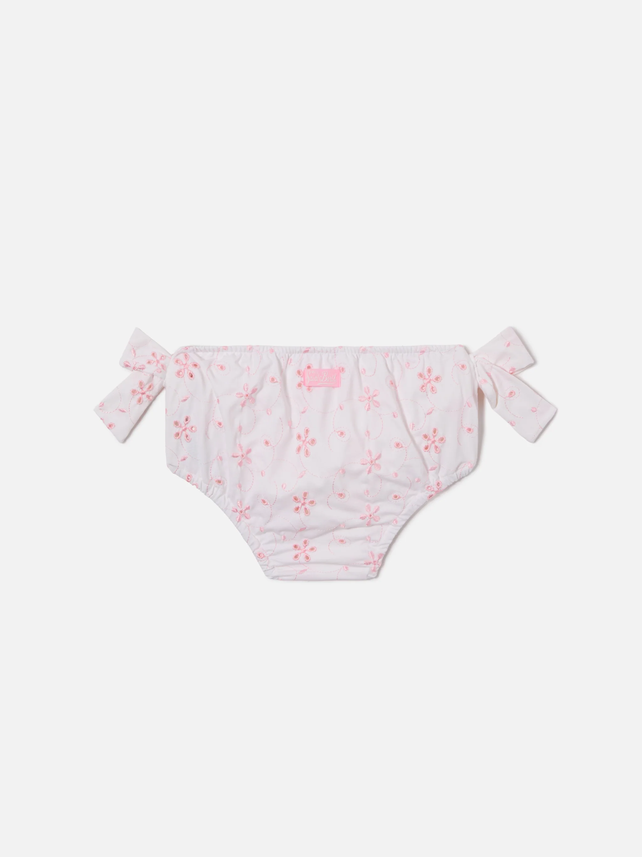 Rainbow swim bloomer in broderie anglaise with floral pattern - Image 2