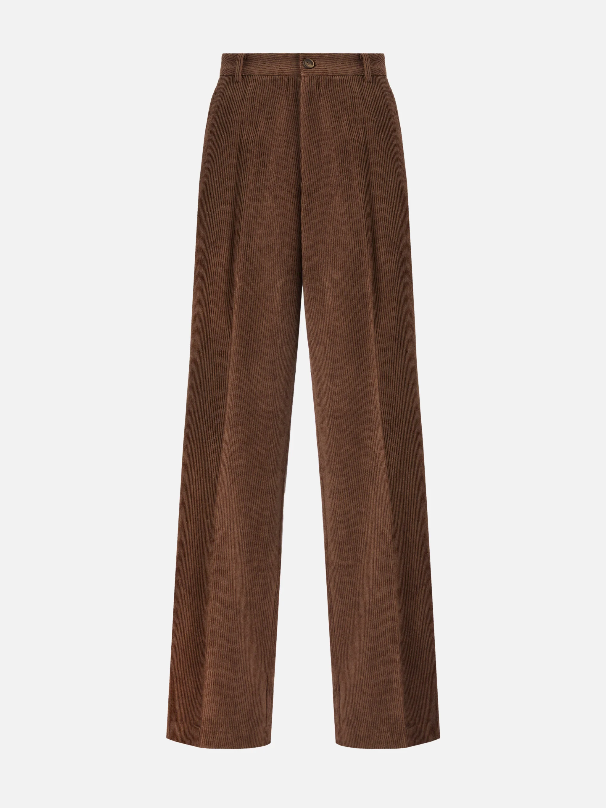 Rebella wide-leg trousers in corduroy brown - Image 4
