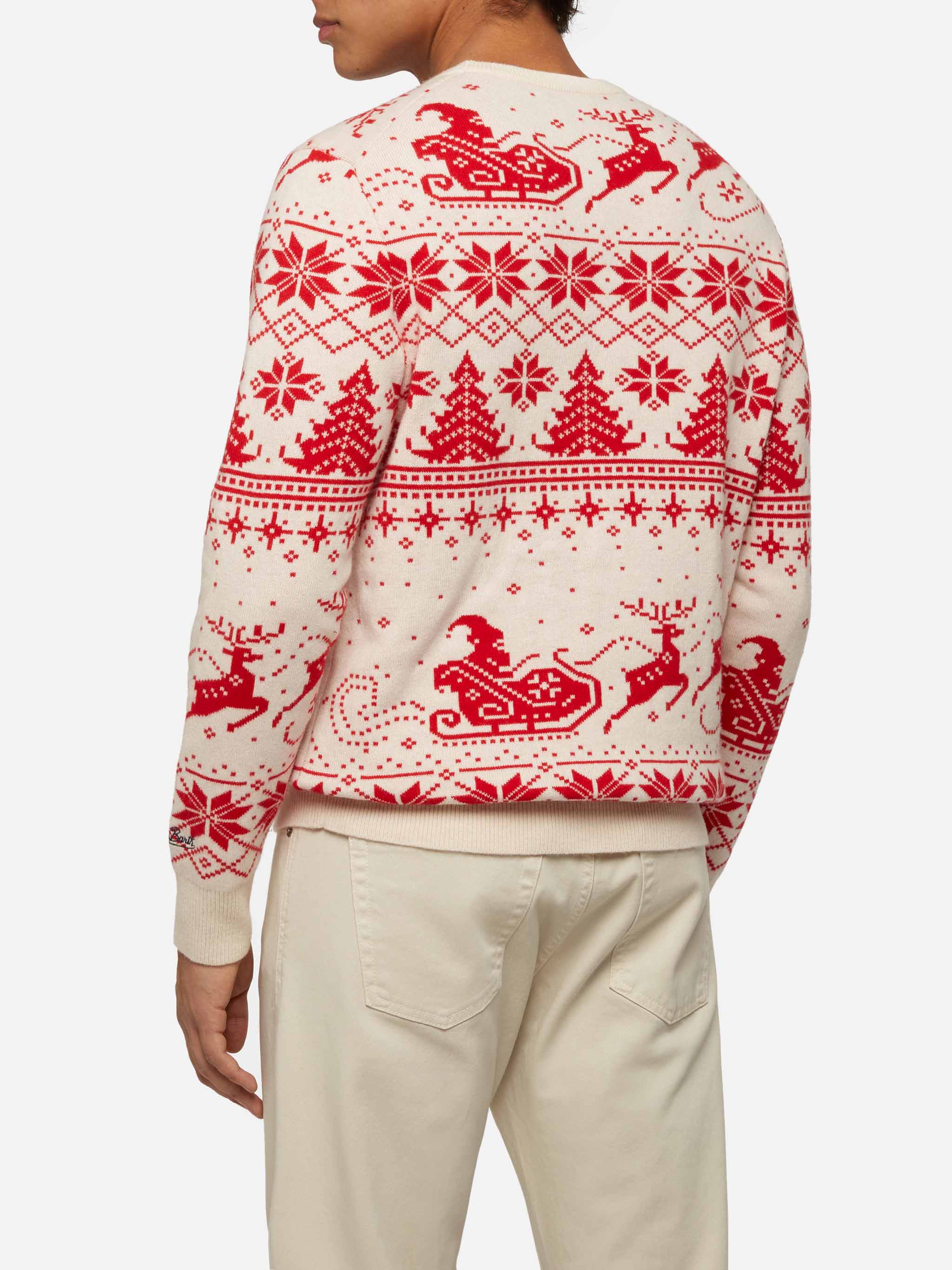 Red sweater Heron with fair isle and Dear Santa jacquard - Image 3