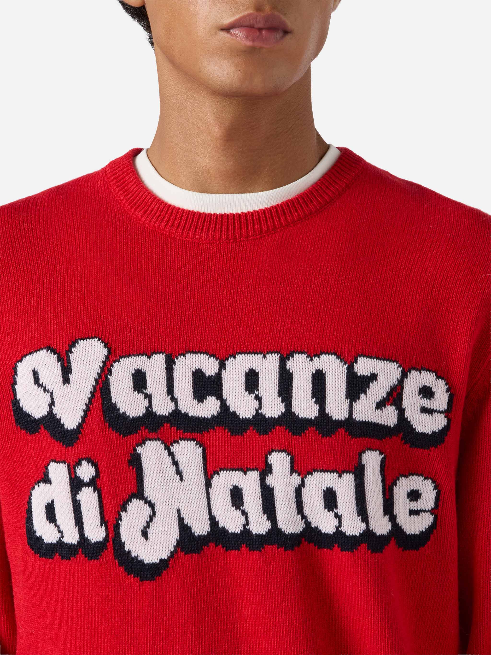 Red crewneck Heron with Vacanze di Natale jacquard | VACANZE DI NATALE SPECIAL EDITION - Image 2