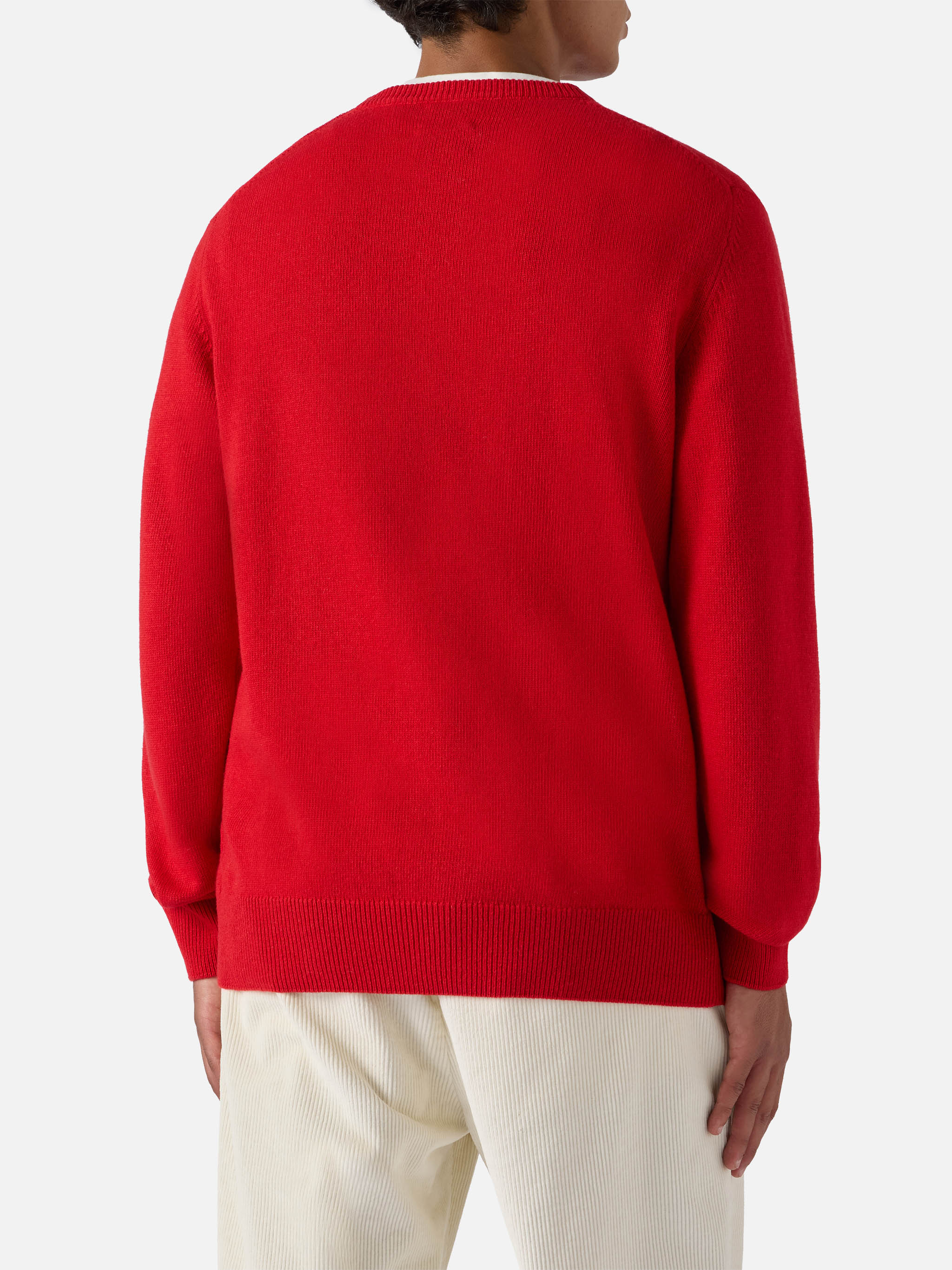 Red crewneck Heron with Vacanze di Natale jacquard | VACANZE DI NATALE SPECIAL EDITION - Image 3