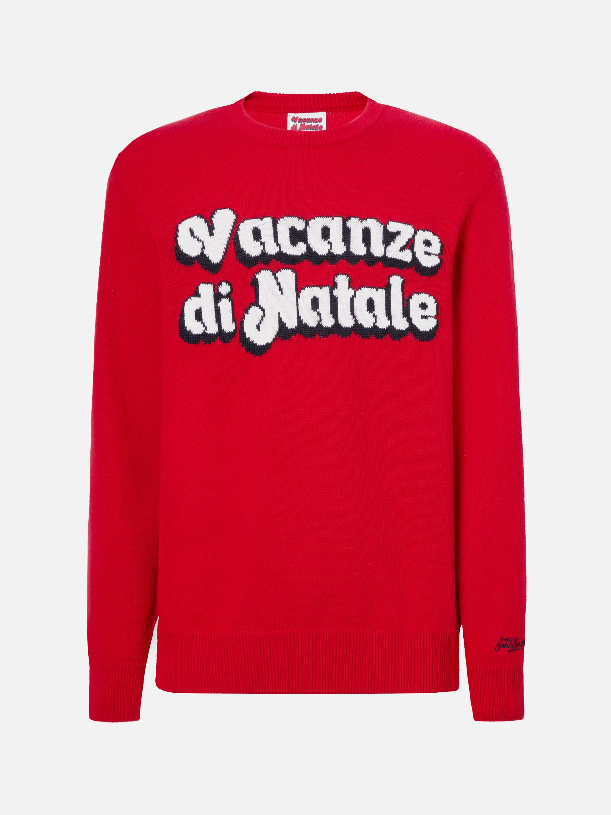 Red crewneck Heron with Vacanze di Natale jacquard | VACANZE DI NATALE SPECIAL EDITION - Image 5