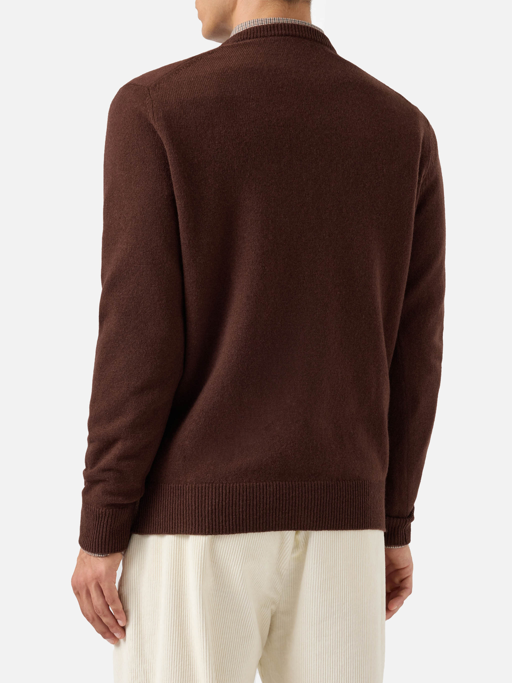 Regent 100% LAMBSWOOL sweater in brown - Image 3