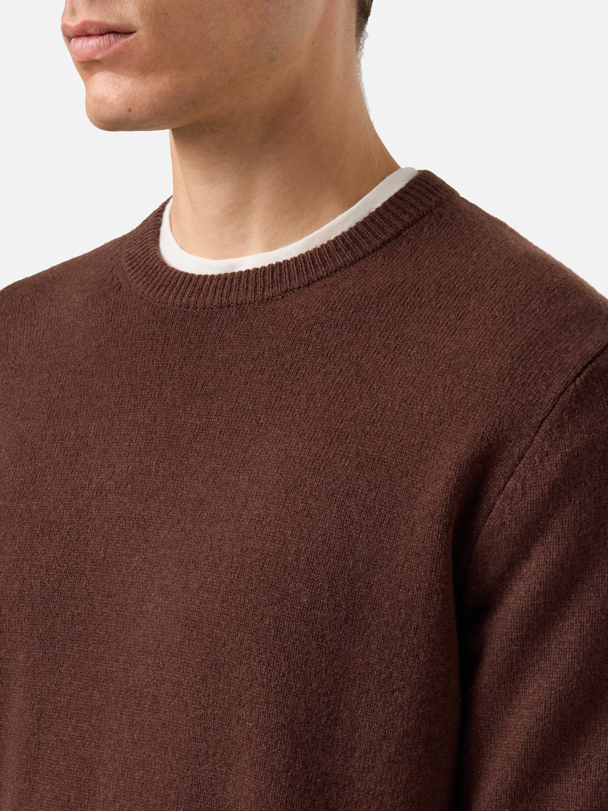 Regent 100% LAMBSWOOL sweater in brown - Image 4