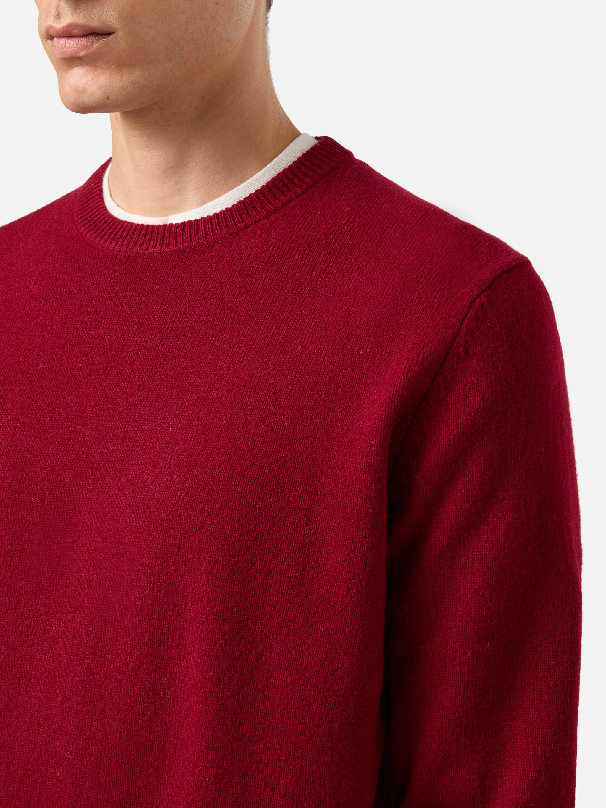 Regent 100% LAMBSWOOL sweater in burgundy - Image 2