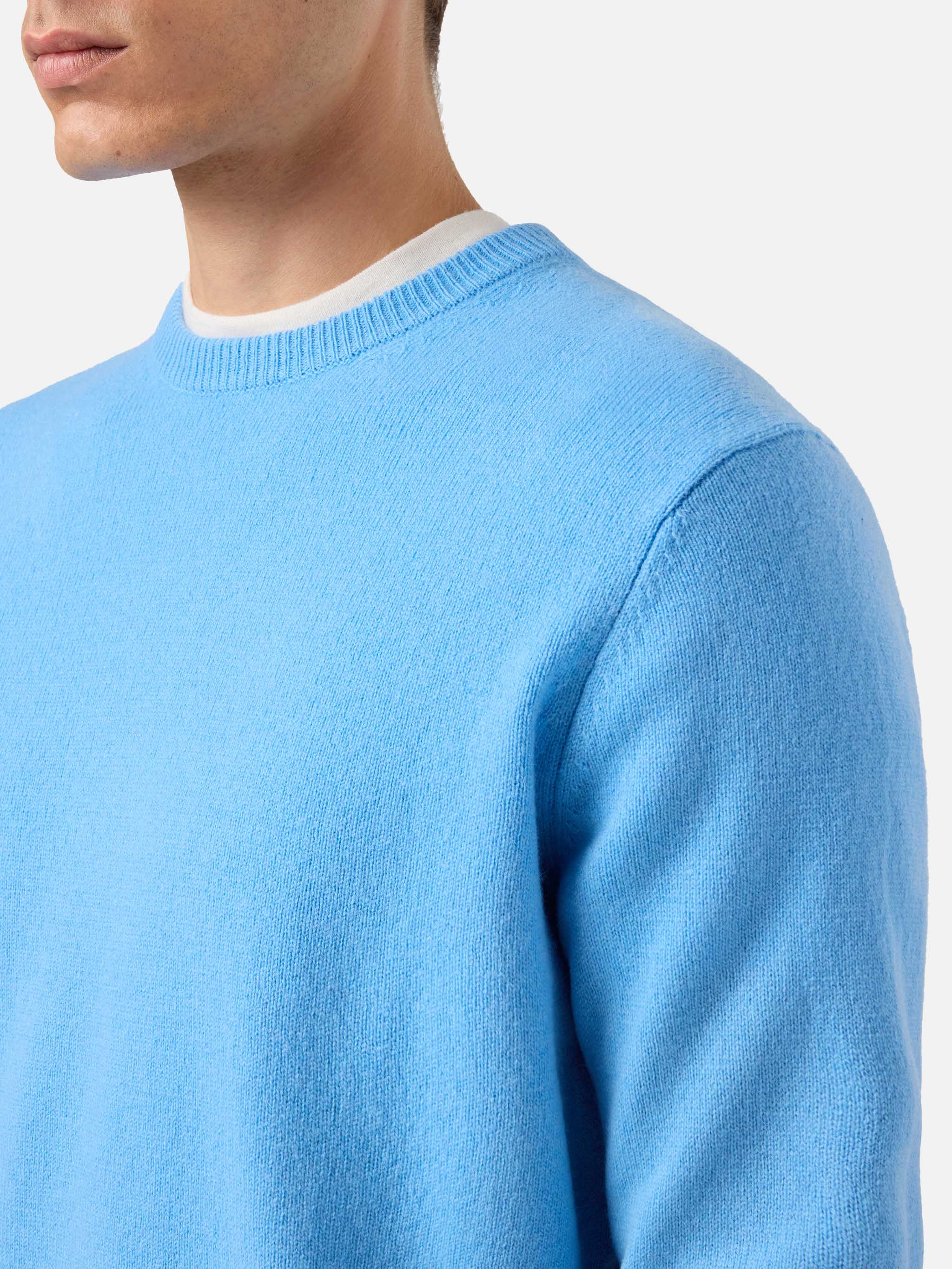 Regent 100% LAMBSWOOL sweater in dusty blue - Image 2