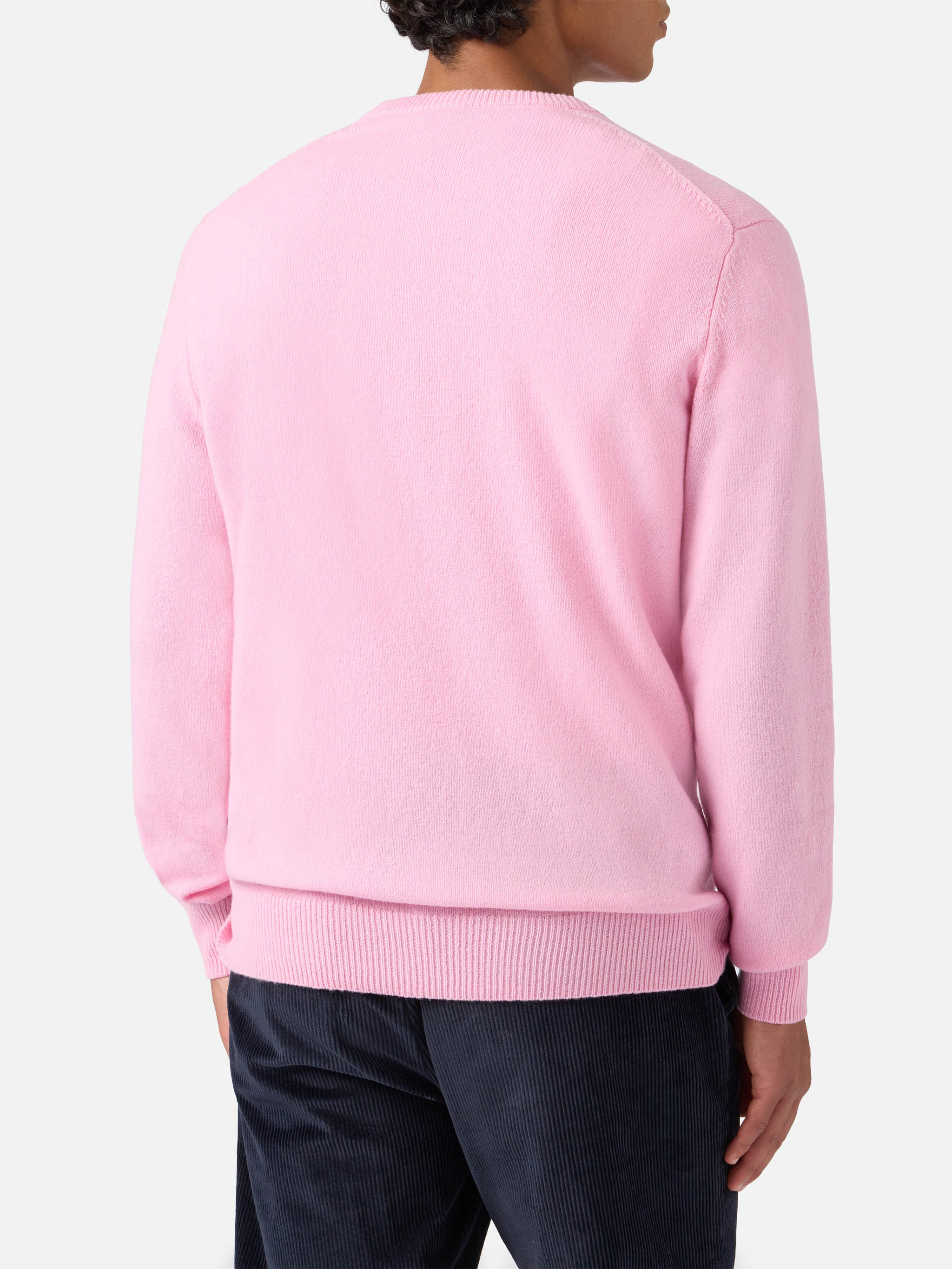 Regent 100% LAMBSWOOL sweater in pink - Image 3