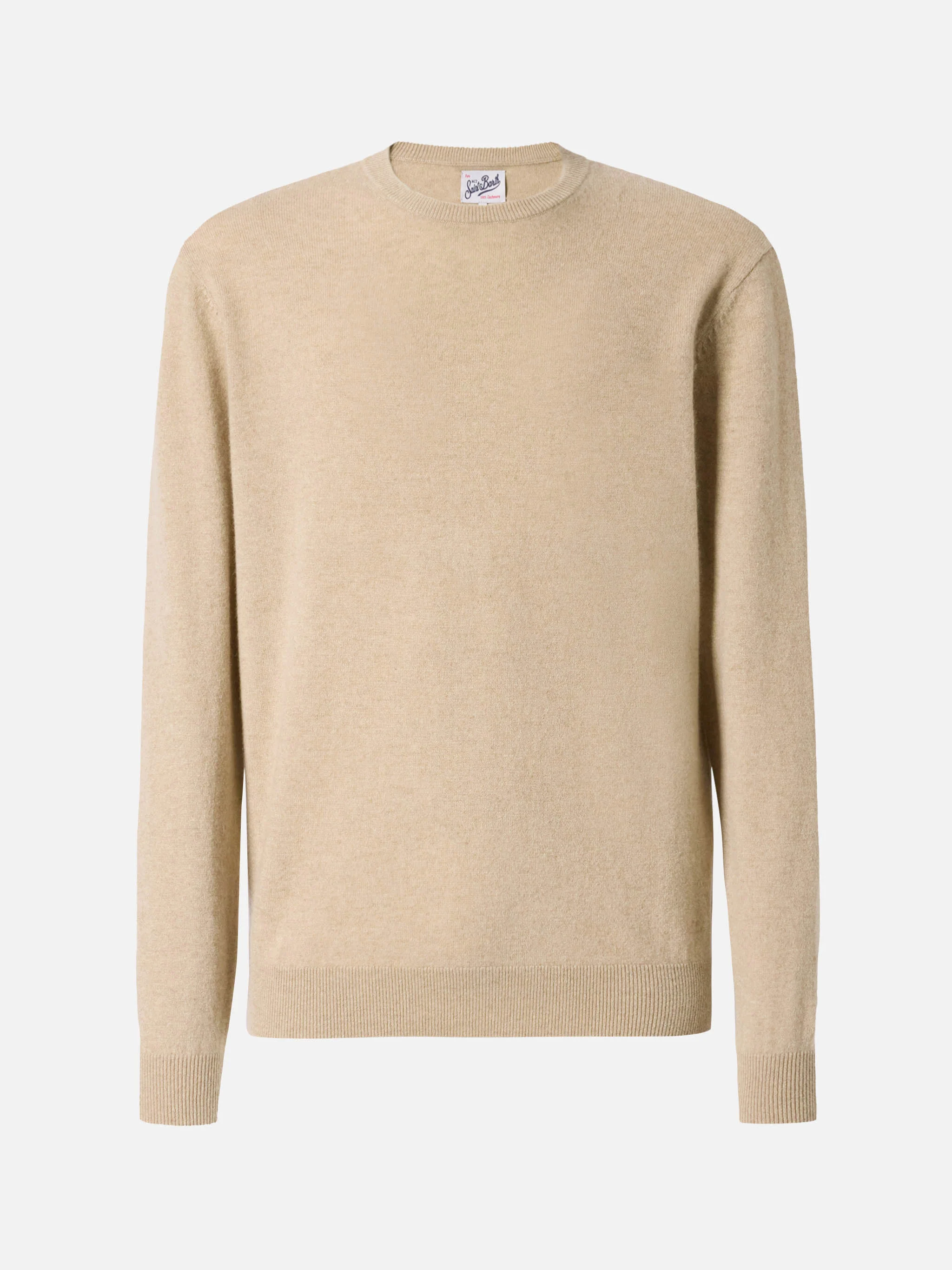 Regent crewneck sweater in beige 100% CASHMERE - Image 5