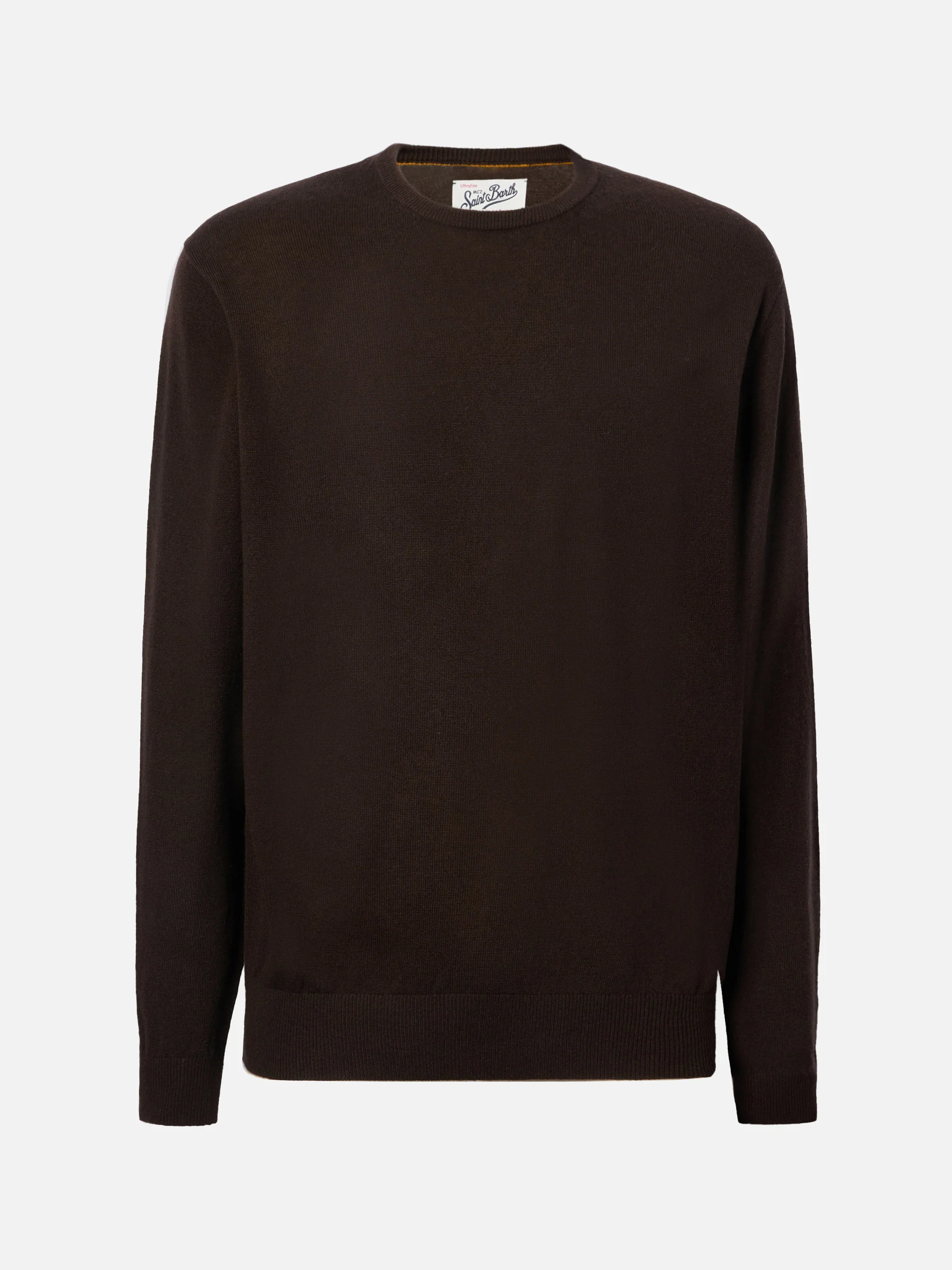 Regent sweater in brown MERINO WOOL and CASHMERE - Image 5