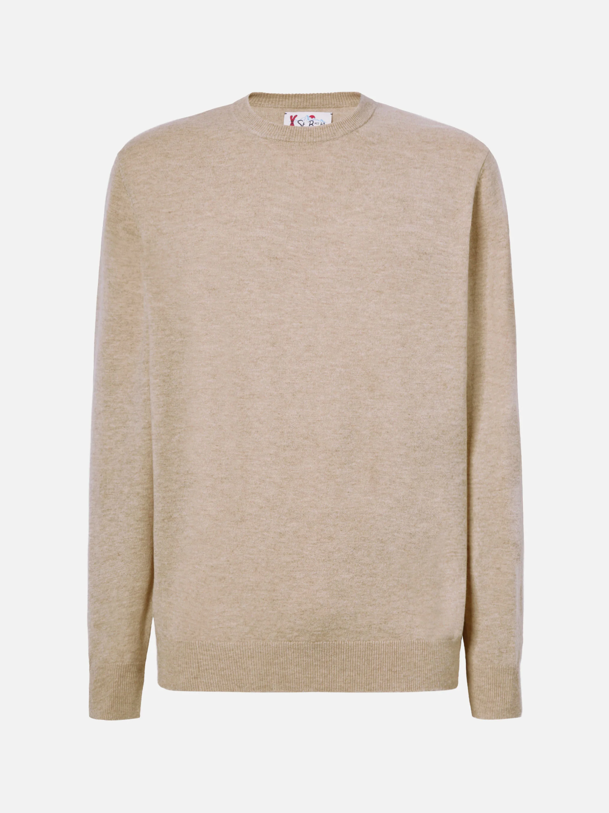 Regent sweater in khaki MERINO WOOL and CASHMERE - Image 5