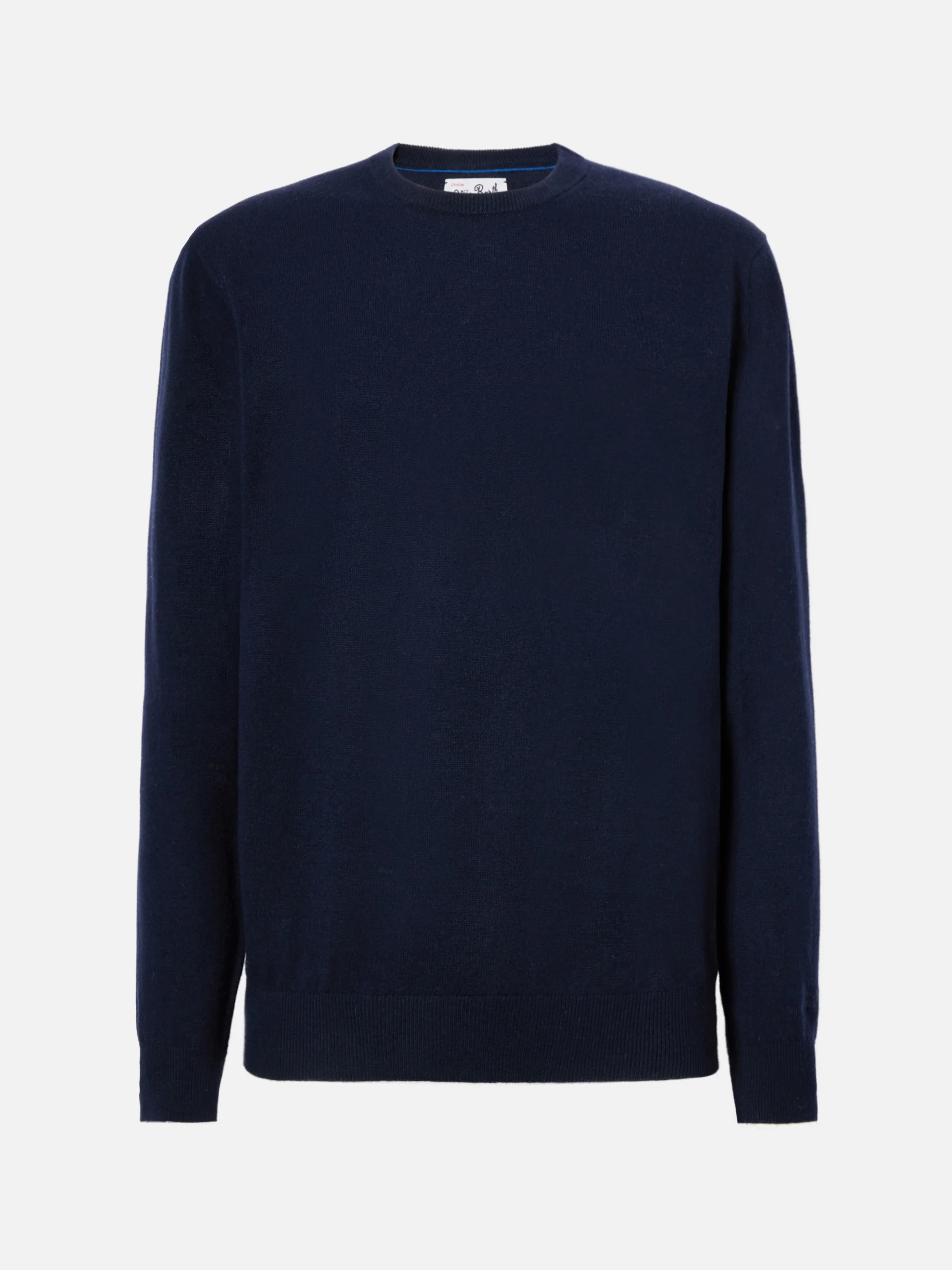 Regent sweater in navy blue MERINO WOOL and CASHMERE - Image 5